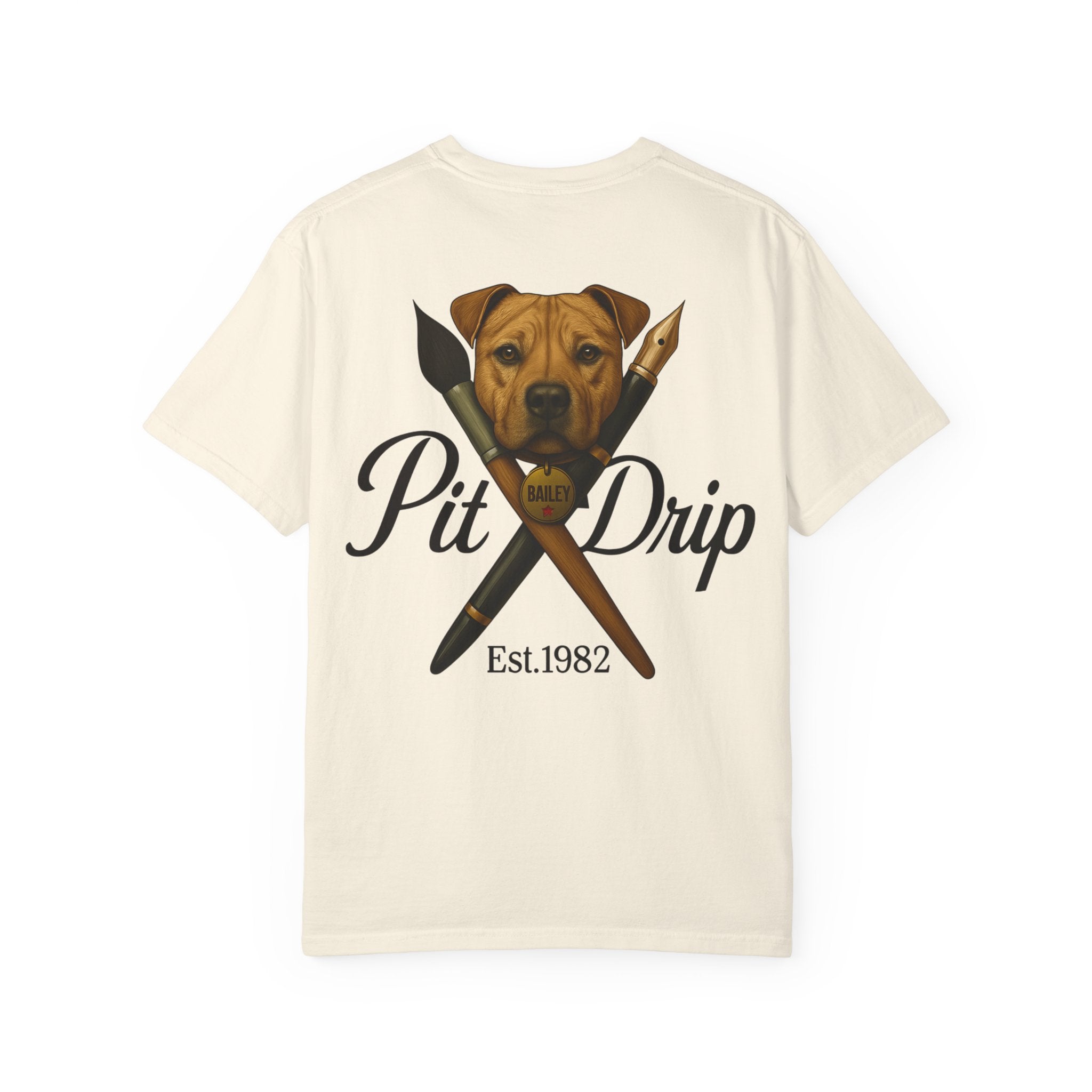 Pit Drip Unisex Garment-Dyed T-Shirt with Dog