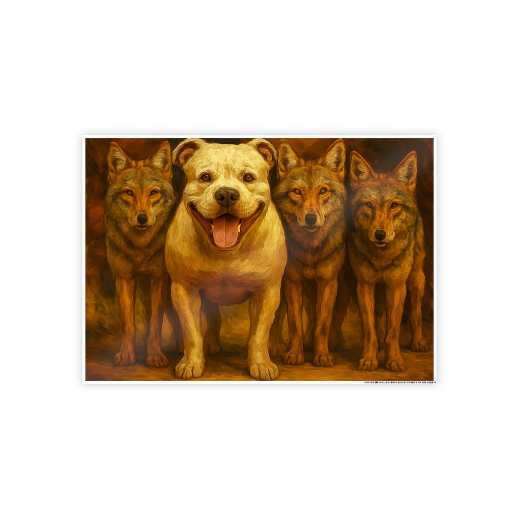 Wolves and Dog Art Print