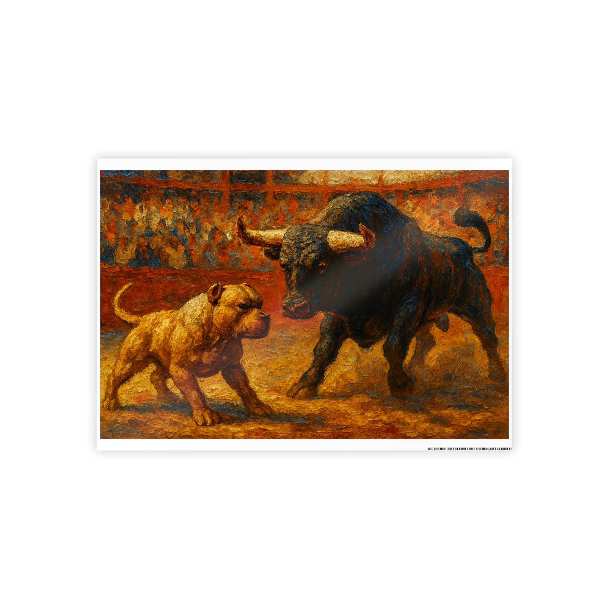Vibrant Art Gloss Posters – Bull and Dog Encounter