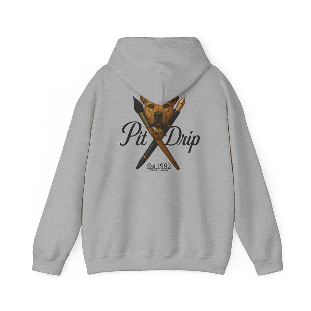 Pit Drip Hoodie — Chef Grillmaster Dog Graphic Pullover (Est. 1982)