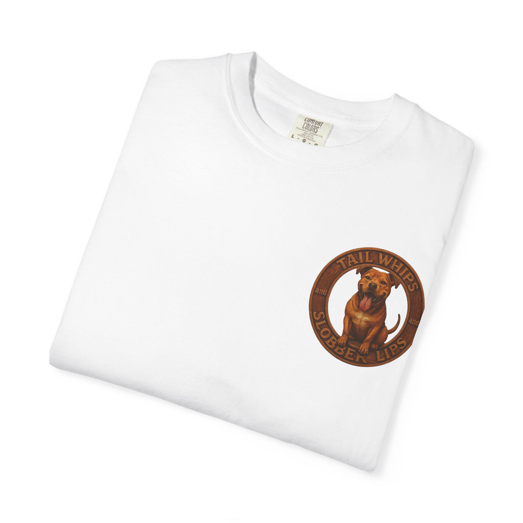 Pit Bull Graphic T-Shirt — "Tail Whips and Slobber Lips" Dog Lover Tee