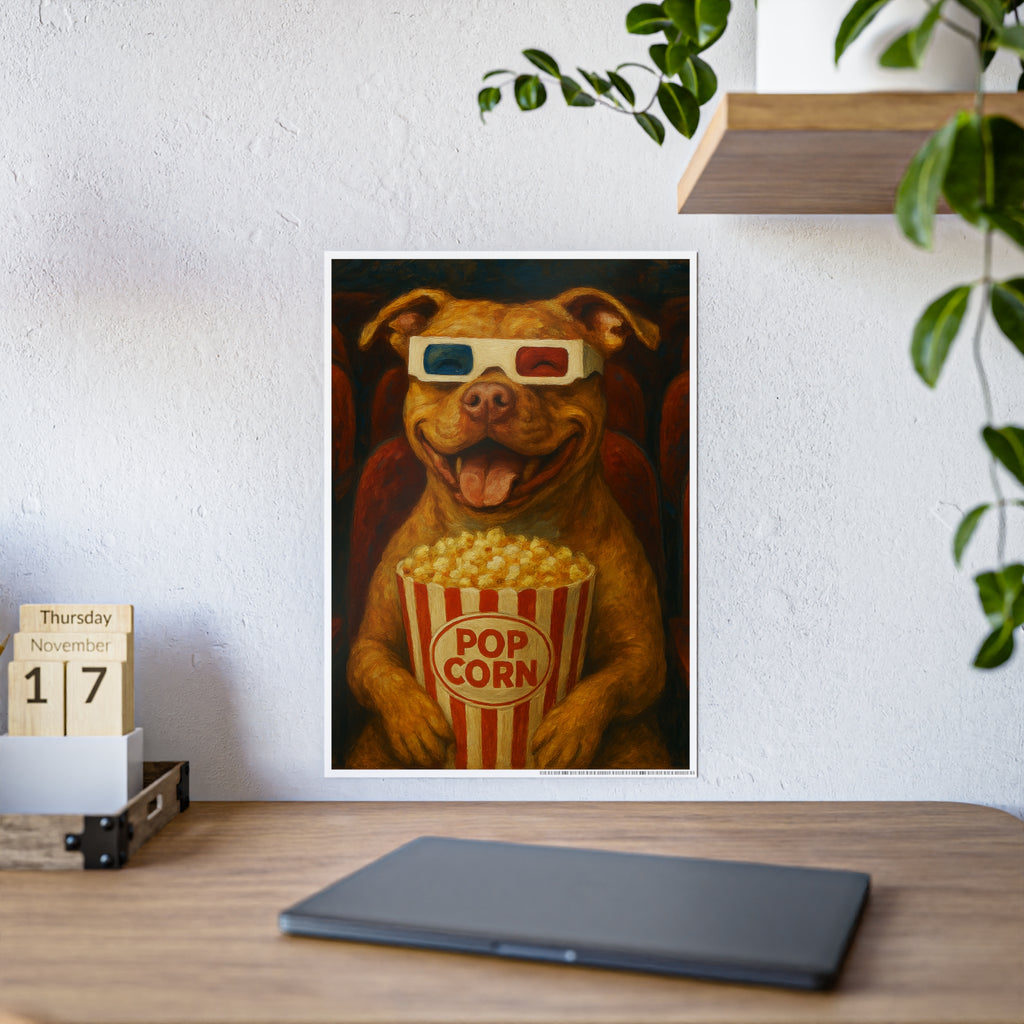 Whimsical Dog Popcorn Poster