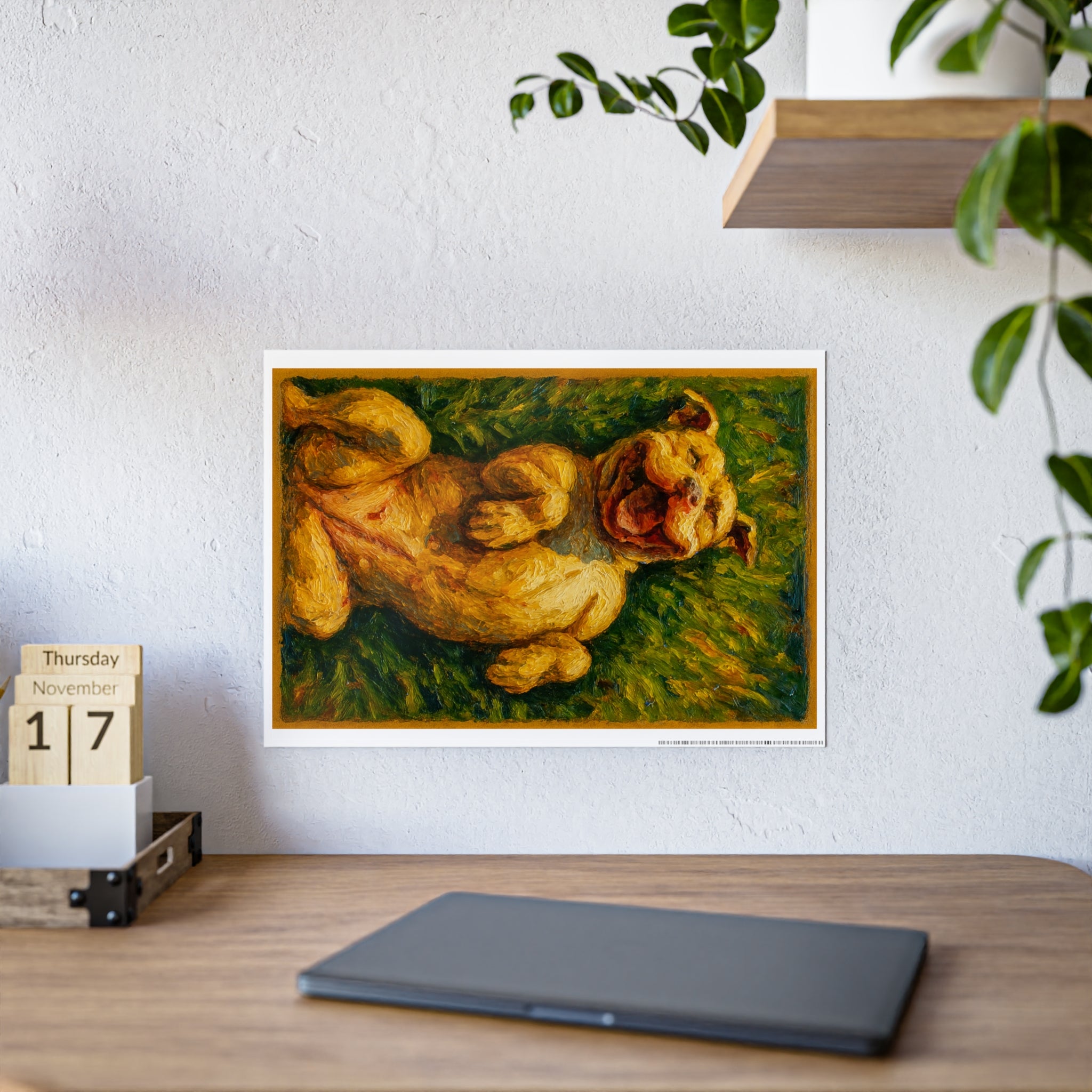 Vibrant Dog Art Poster