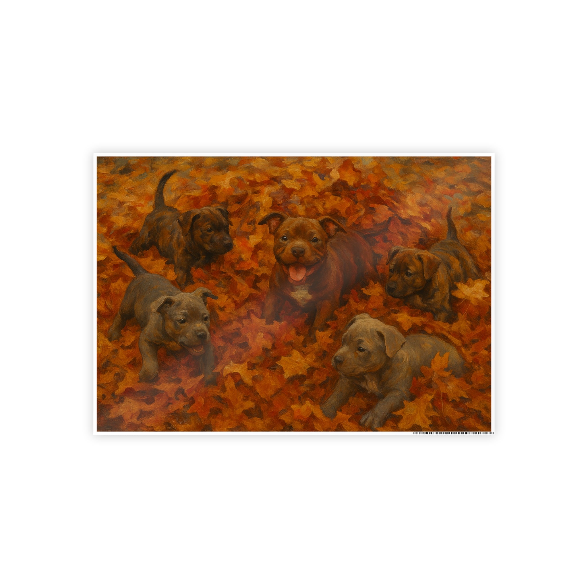 Puppy Love Gloss Poster | Autumn Decor for Dog Lovers