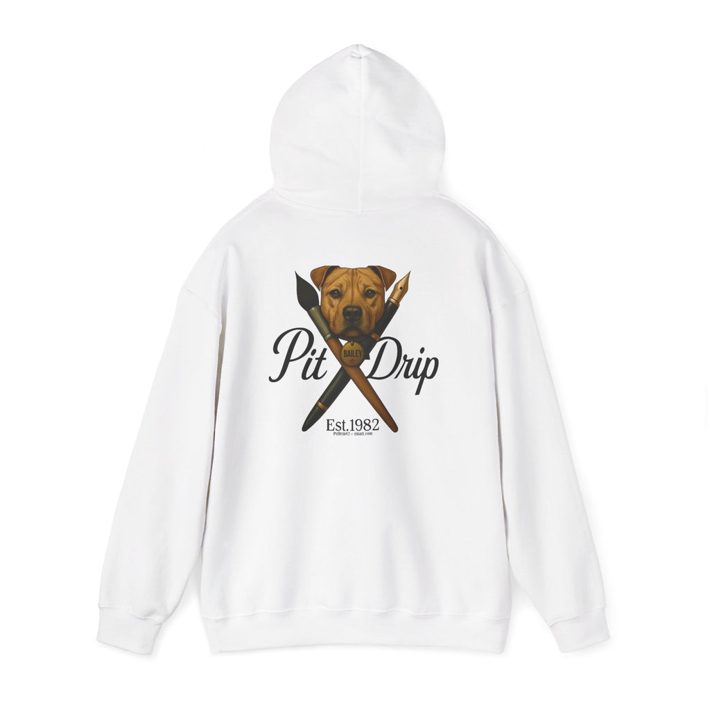 Pit Drip Hoodie — Chef Grillmaster Dog Graphic Pullover (Est. 1982)