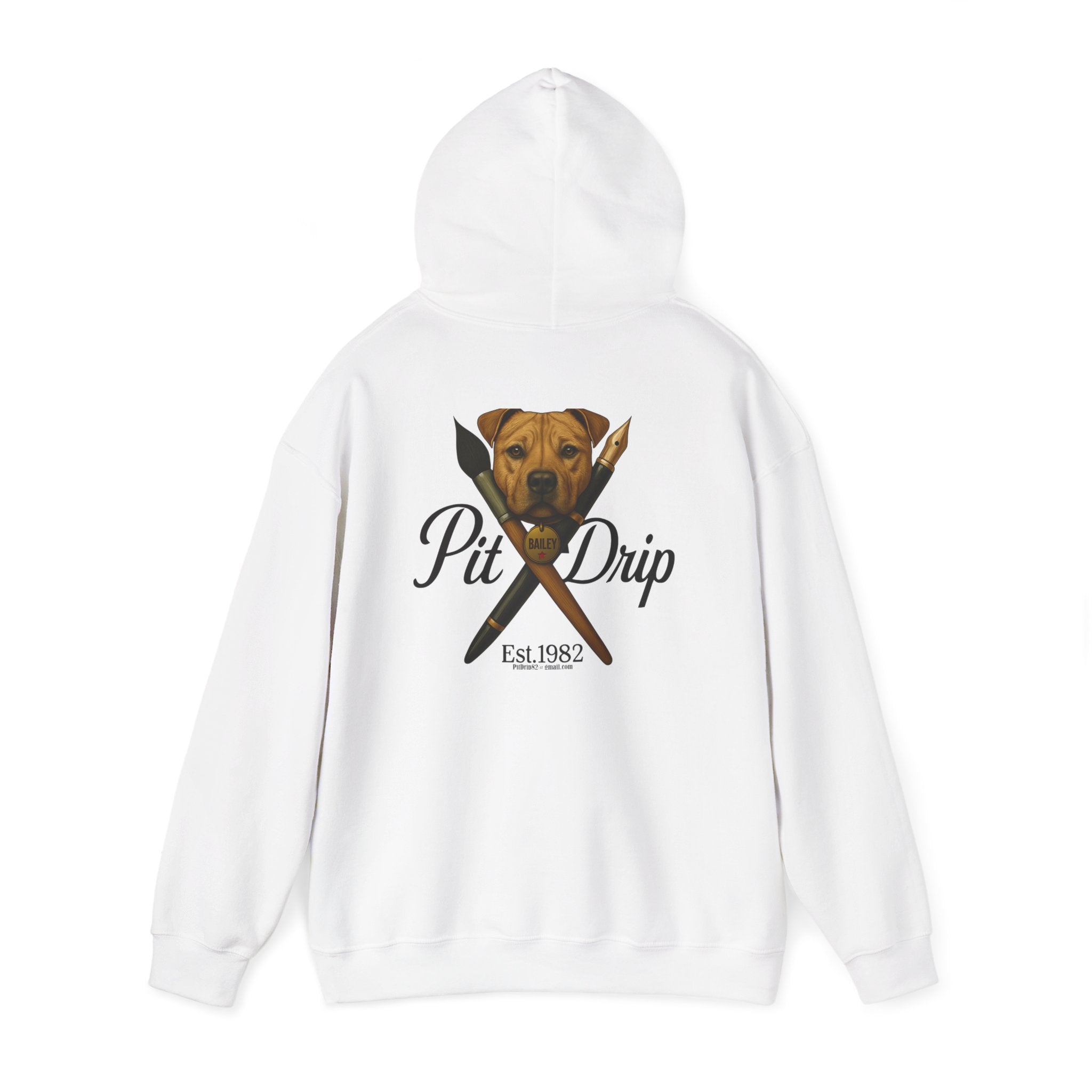 Pit Drip Hoodie — Chef Grillmaster Dog Graphic Pullover (Est. 1982)