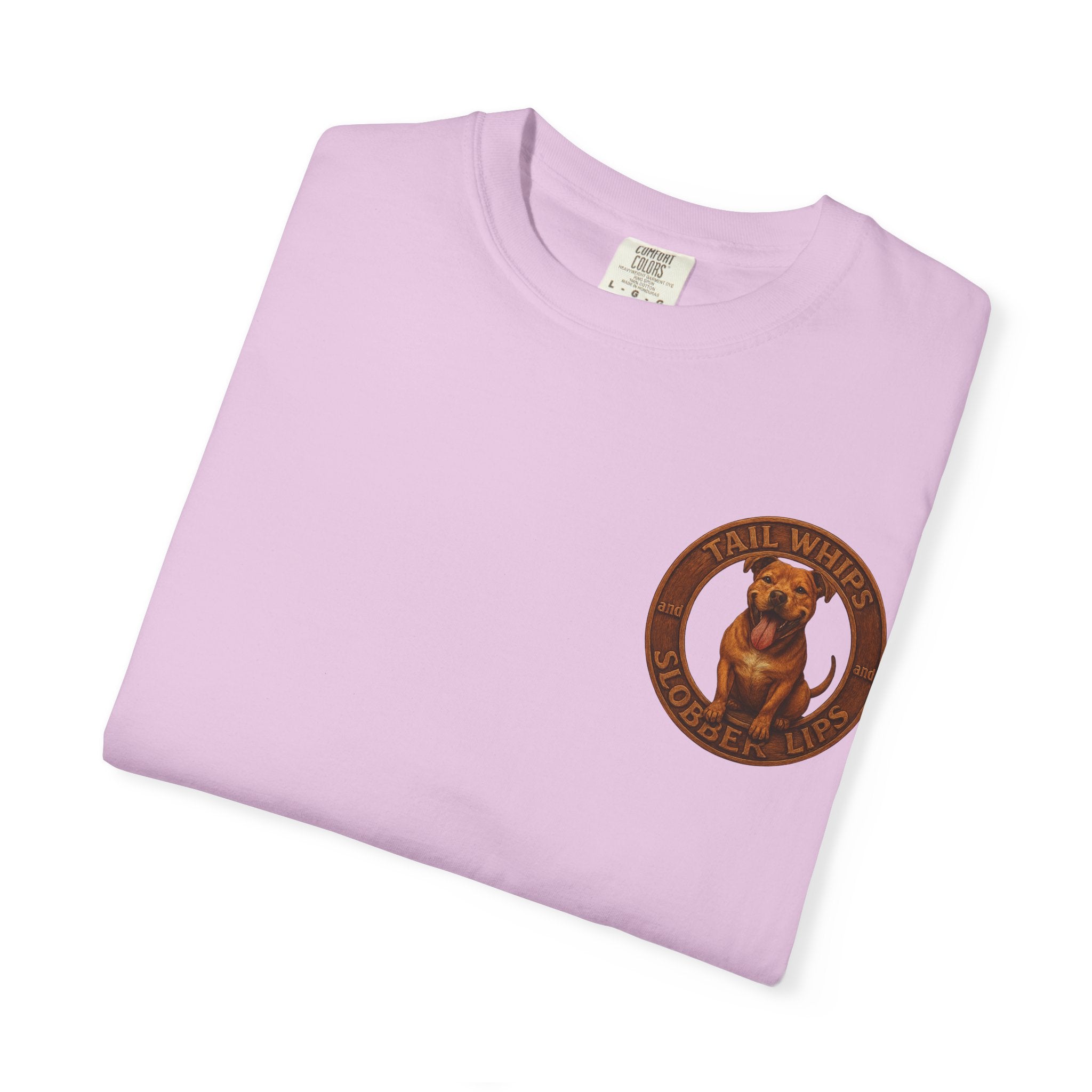 Pit Bull Graphic T-Shirt — "Tail Whips and Slobber Lips" Dog Lover Tee