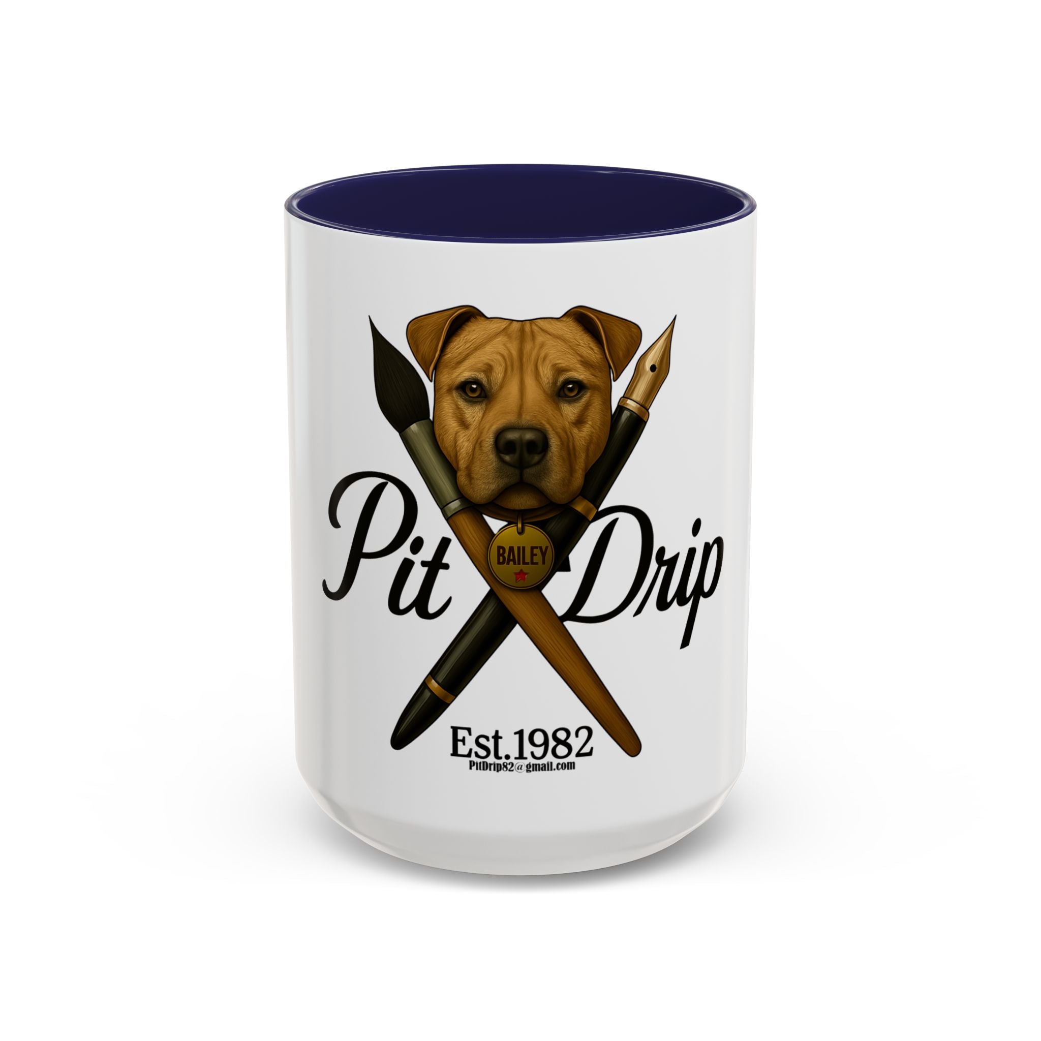 Artist Coffee Mug - 'Ink Drip' Pen & Brush Ceramic Accent Mug (11/15oz)