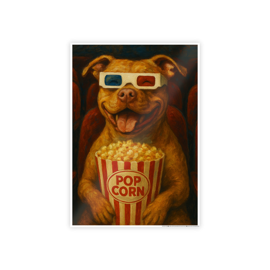 Whimsical Dog Popcorn Poster