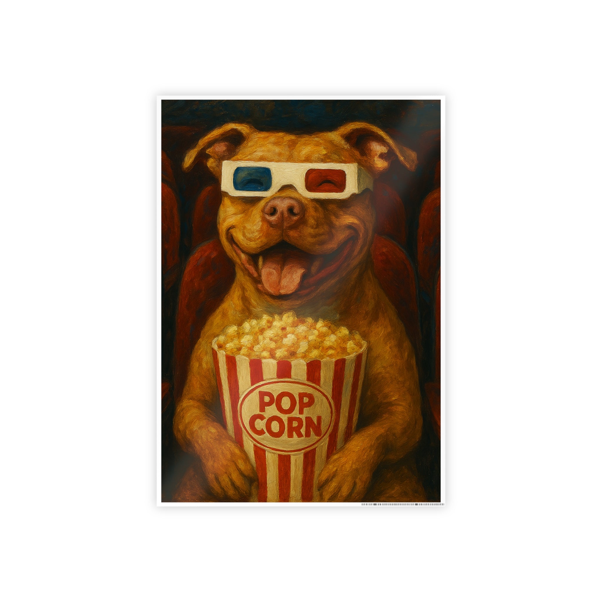 Whimsical Dog Popcorn Poster