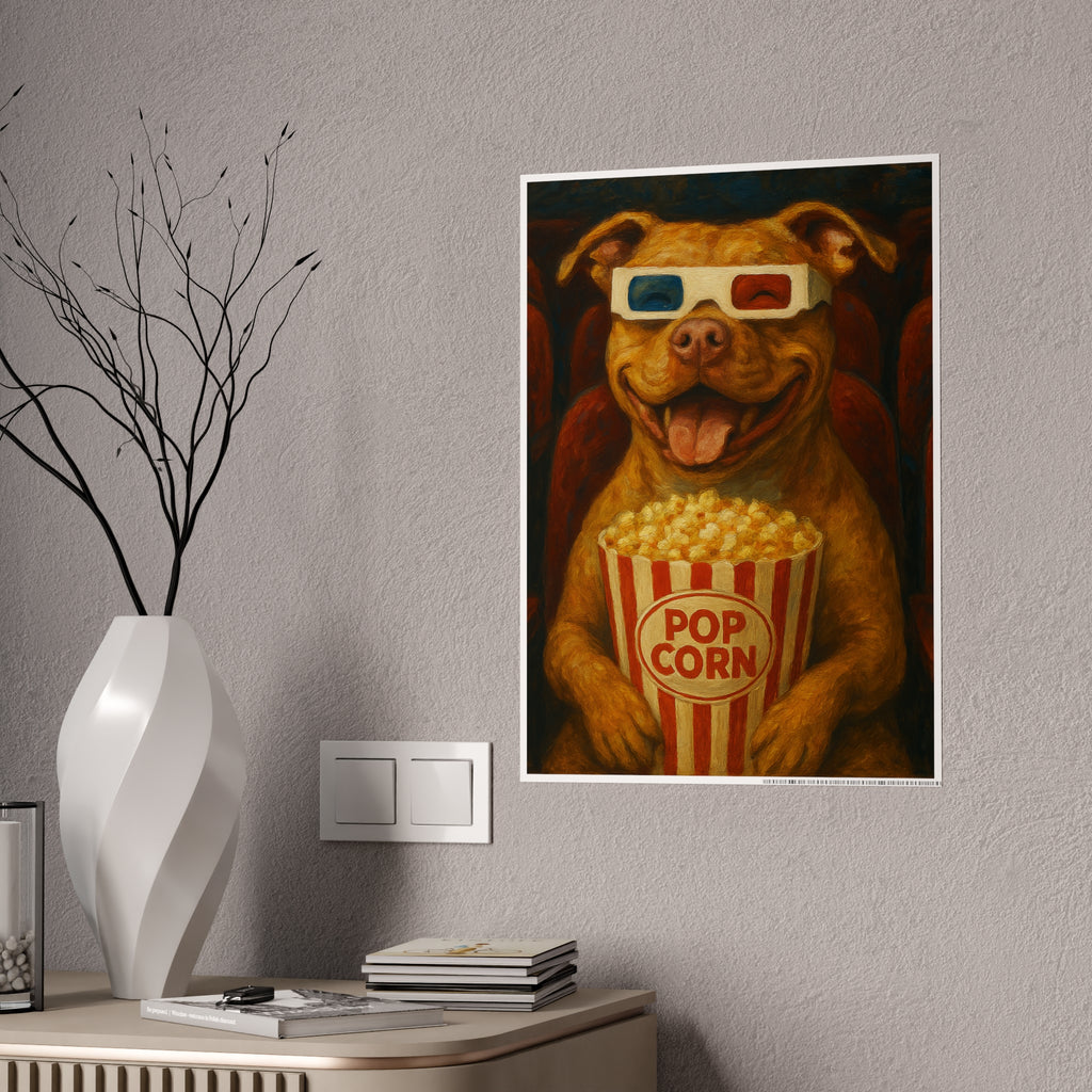 Whimsical Dog Popcorn Poster