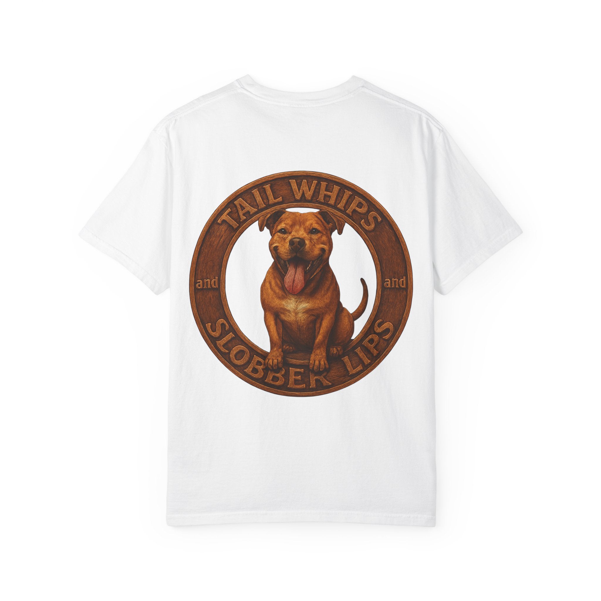 Pit Bull Graphic T-Shirt — "Tail Whips and Slobber Lips" Dog Lover Tee