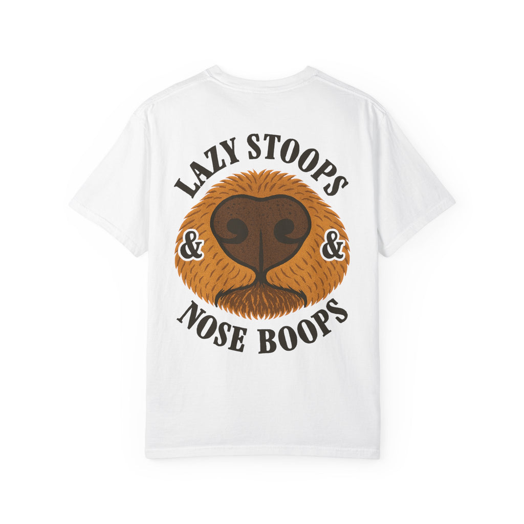 Dog Nose Boop T-Shirt — "Lazy Stoops & Nose Boops" Graphic Tee
