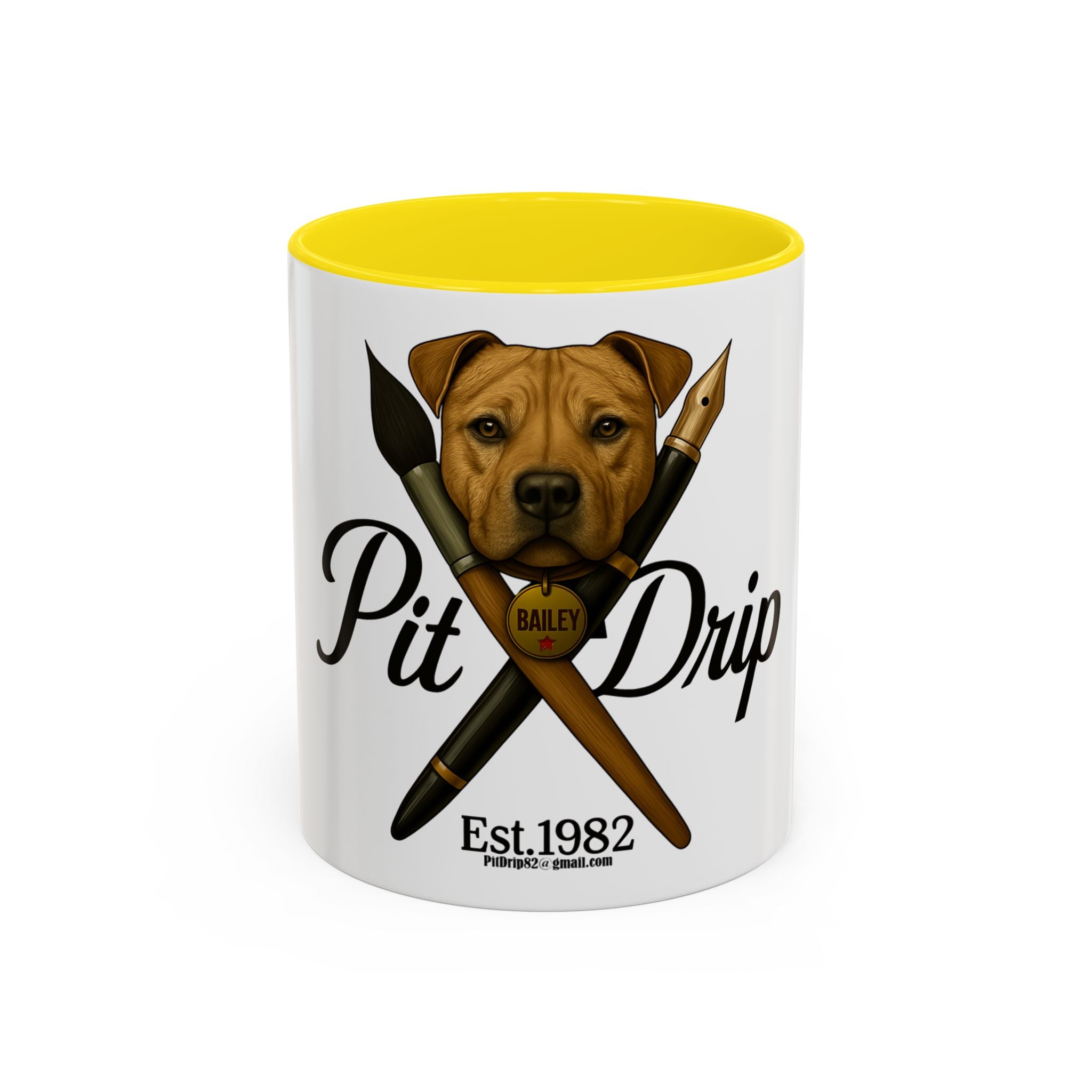 Artist Coffee Mug - 'Ink Drip' Pen & Brush Ceramic Accent Mug (11/15oz)