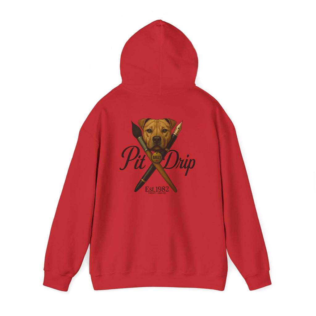 Pit Drip Hoodie — Chef Grillmaster Dog Graphic Pullover (Est. 1982)