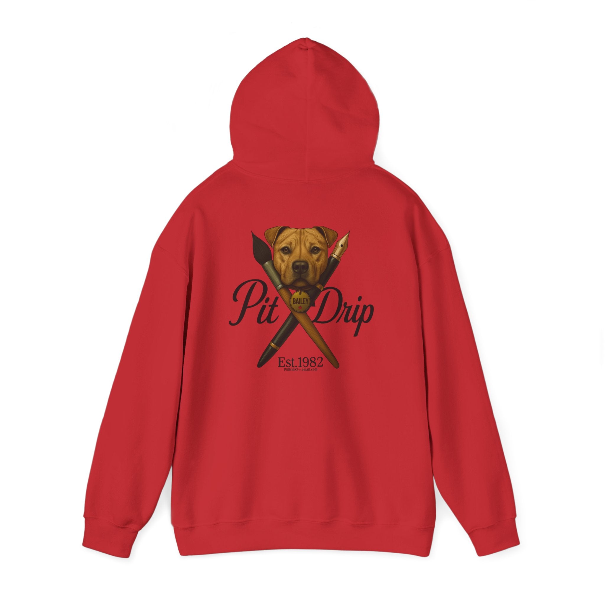 Pit Drip Hoodie — Chef Grillmaster Dog Graphic Pullover (Est. 1982)