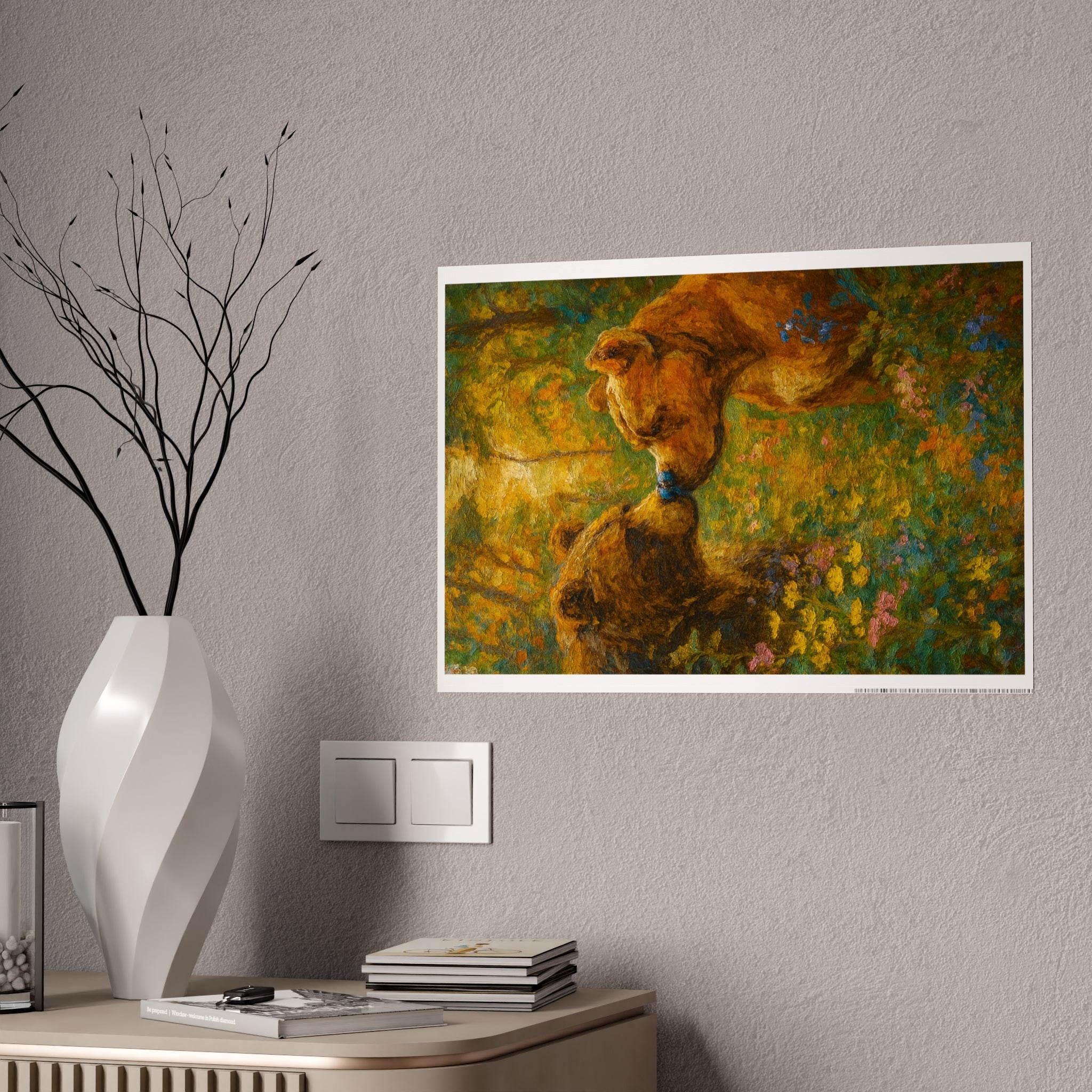 Nature-Inspired Gloss Posters - Bear Embrace Art for Home Decor