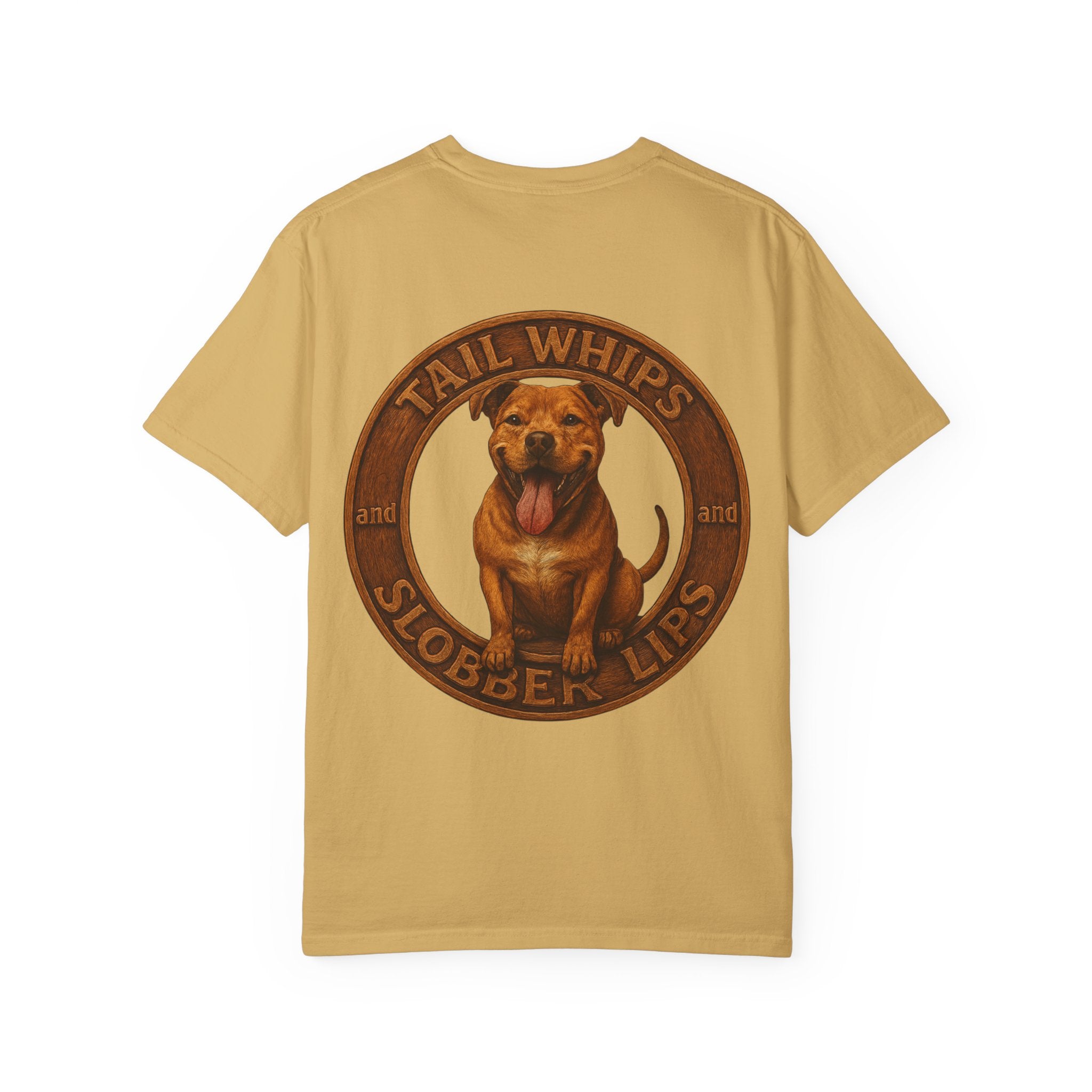 Pit Bull Graphic T-Shirt — "Tail Whips and Slobber Lips" Dog Lover Tee