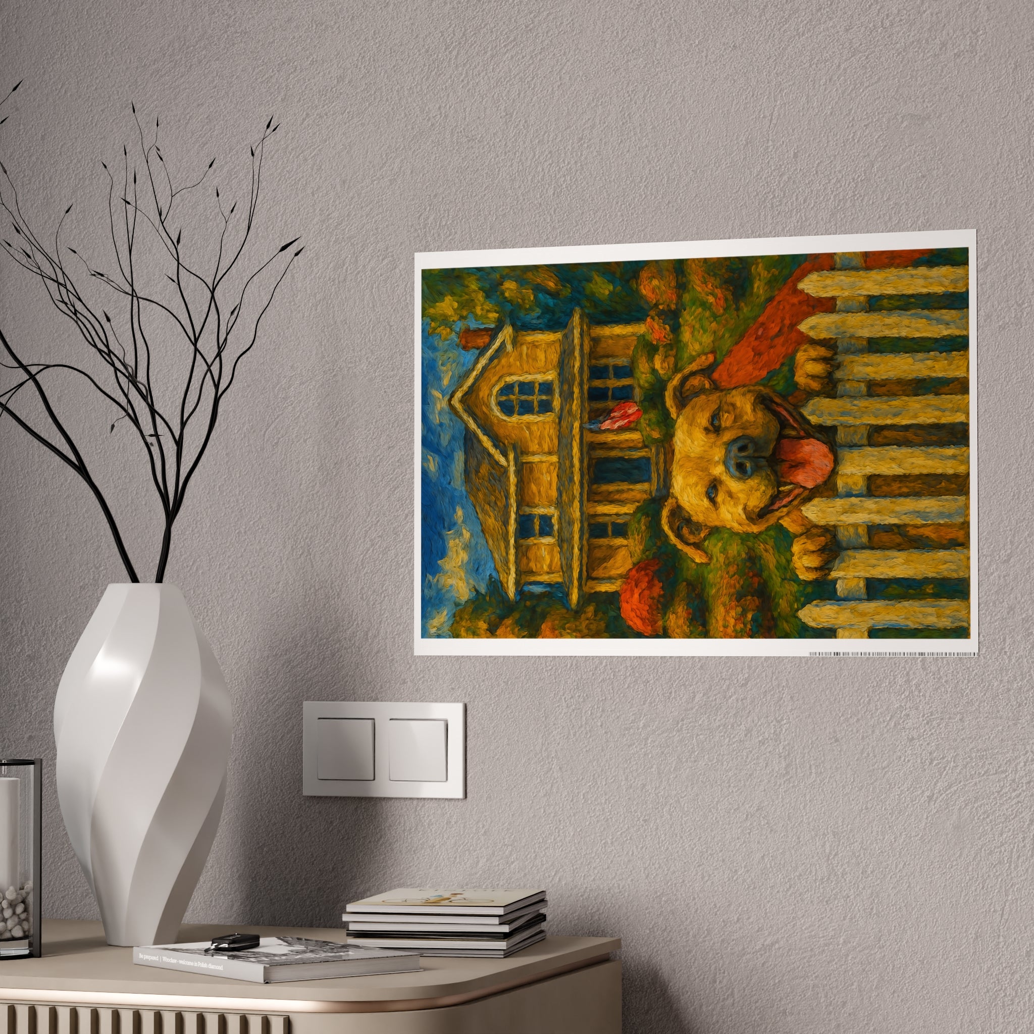 Whimsical Bear House Gloss Poster - Cozy Home Decor