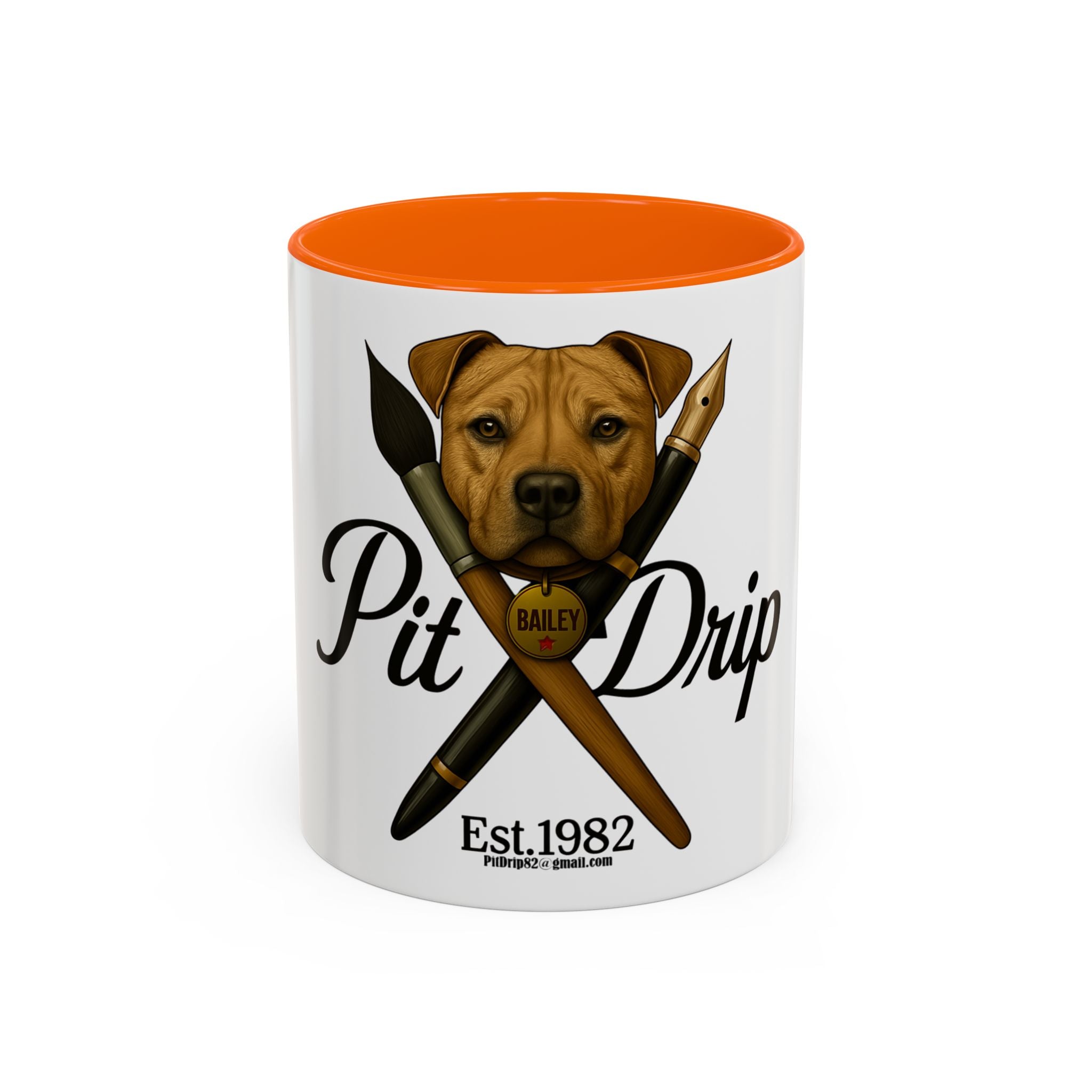 Artist Coffee Mug - 'Ink Drip' Pen & Brush Ceramic Accent Mug (11/15oz)