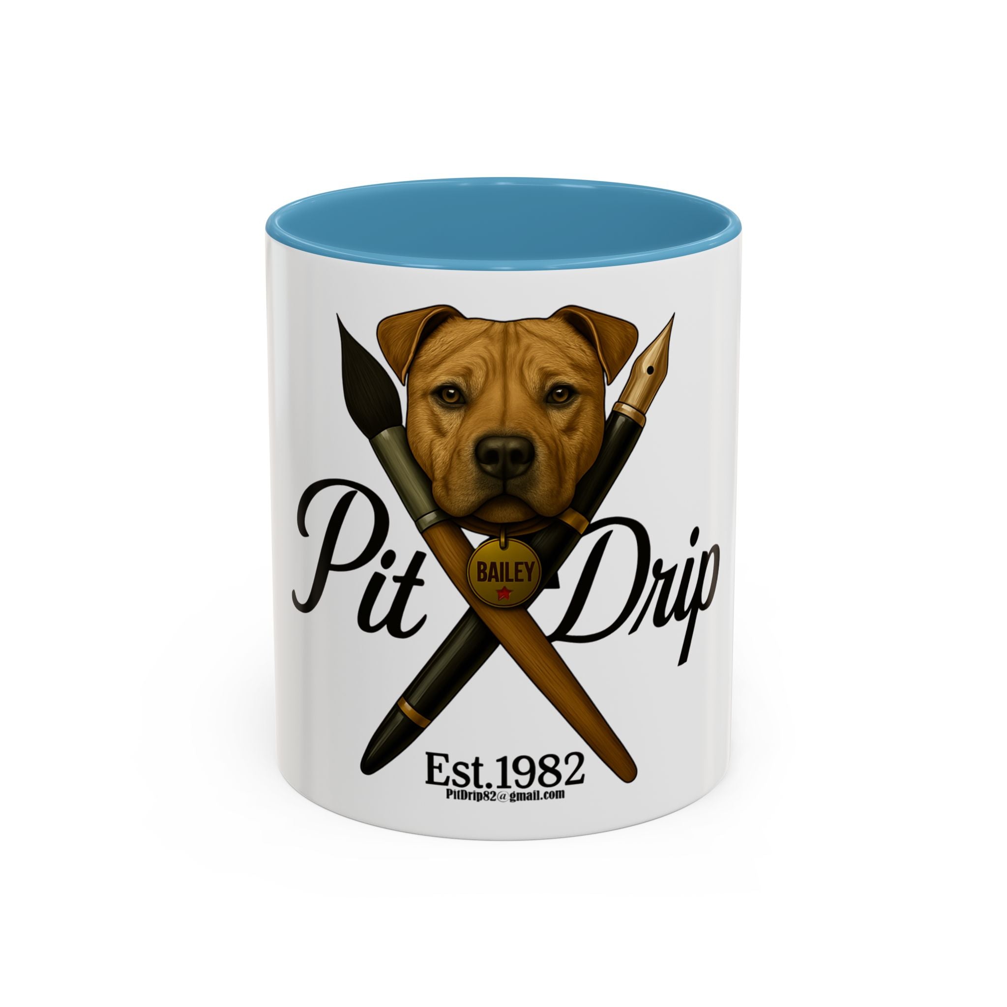 Artist Coffee Mug - 'Ink Drip' Pen & Brush Ceramic Accent Mug (11/15oz)