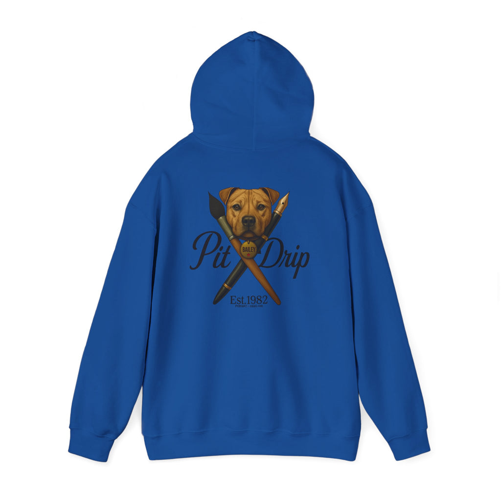 Pit Drip Hoodie — Chef Grillmaster Dog Graphic Pullover (Est. 1982)