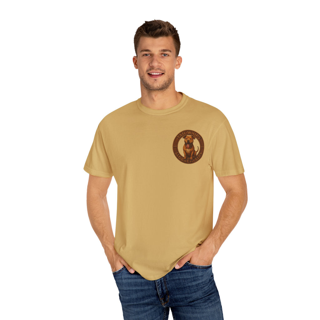 Pit Bull Graphic T-Shirt — "Tail Whips and Slobber Lips" Dog Lover Tee