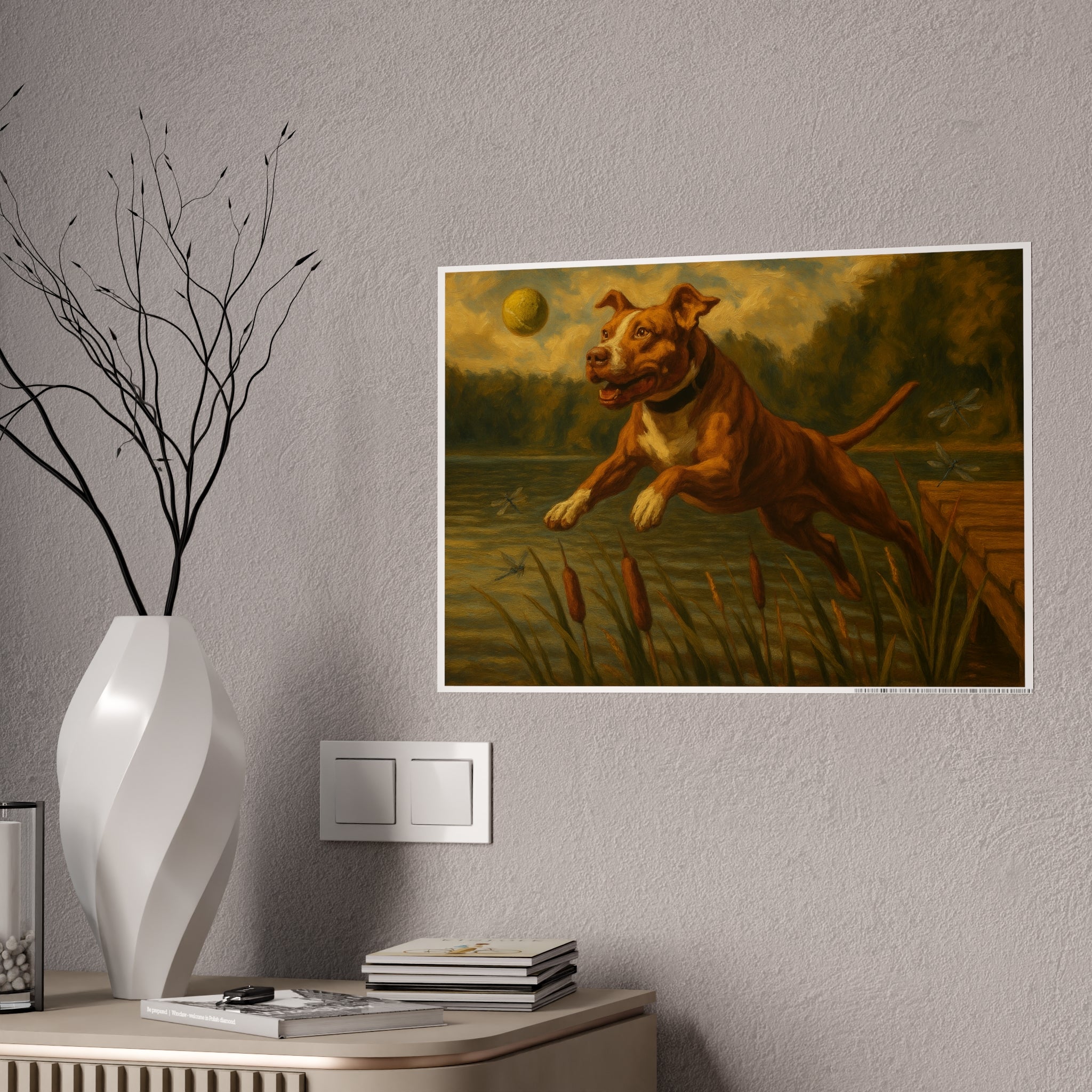 Vibrant Dog Artwork Poster