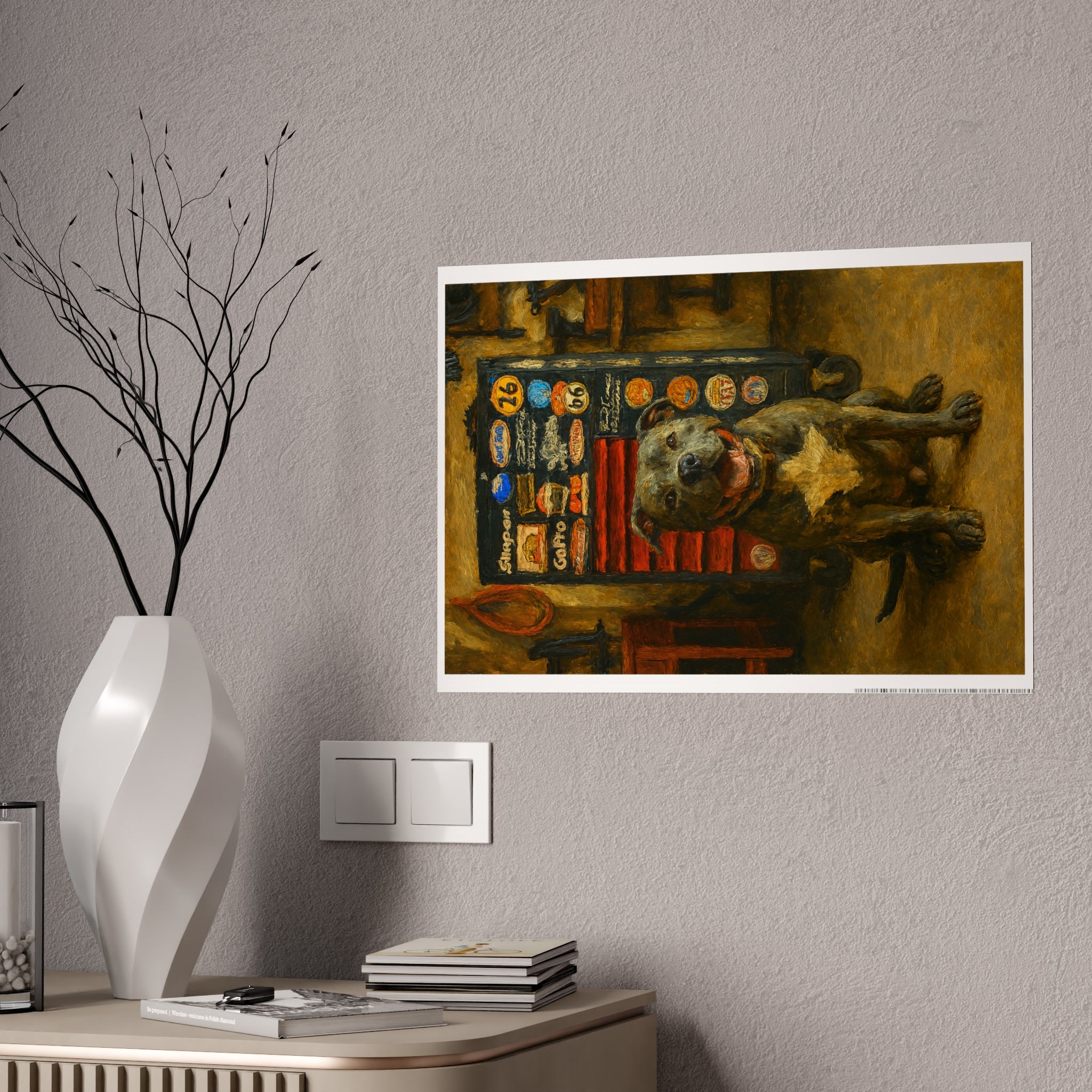 Vintage Dog Art Gloss Poster - Cozy Home Decor