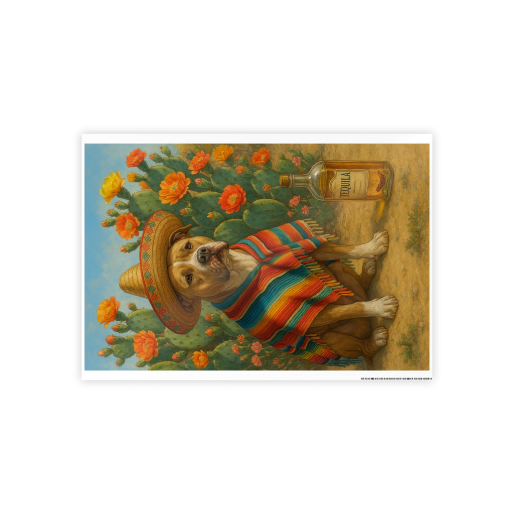 Vintage Dog Fiesta Gloss Poster