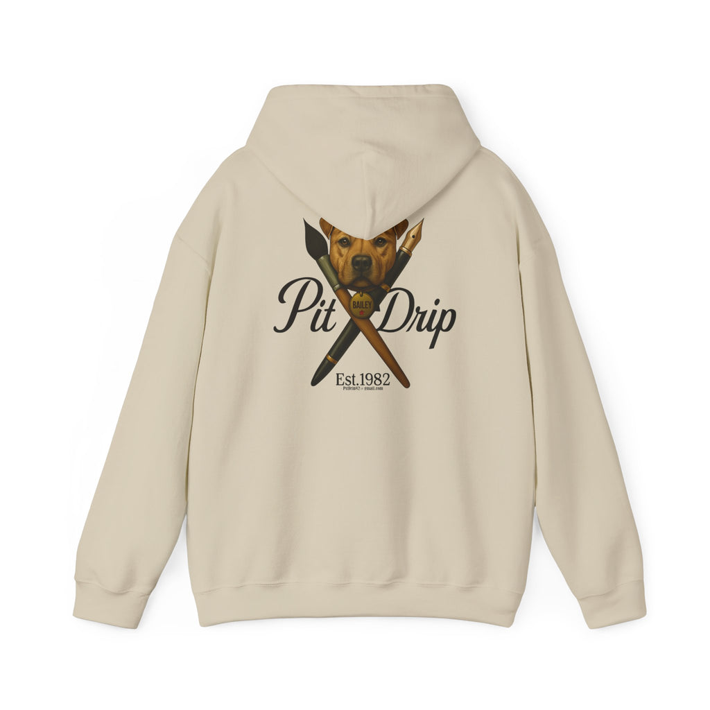 Pit Drip Hoodie — Chef Grillmaster Dog Graphic Pullover (Est. 1982)