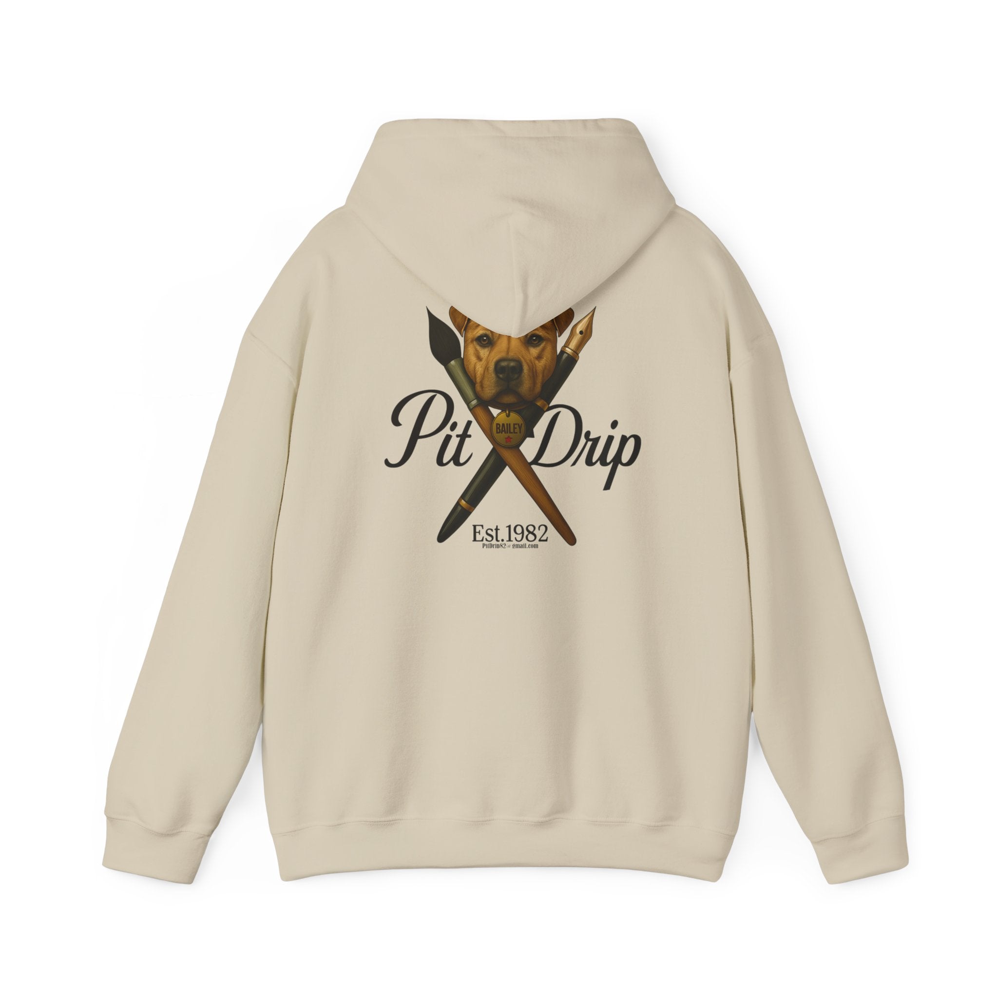Pit Drip Hoodie — Chef Grillmaster Dog Graphic Pullover (Est. 1982)
