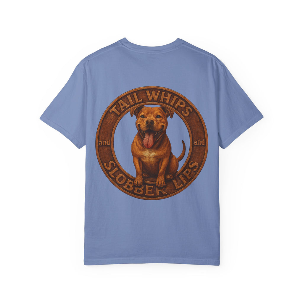 Pit Bull Graphic T-Shirt — "Tail Whips and Slobber Lips" Dog Lover Tee
