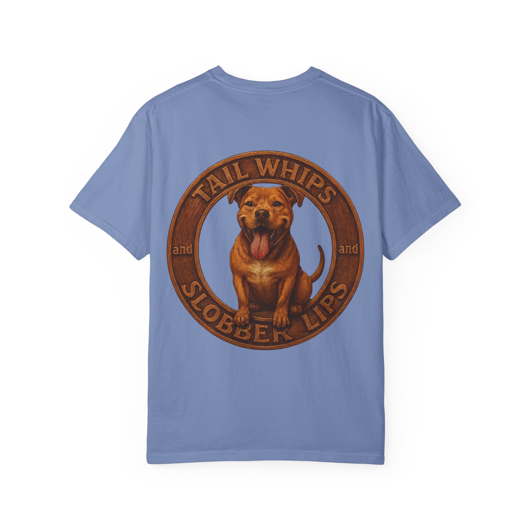 Pit Bull Graphic T-Shirt — "Tail Whips and Slobber Lips" Dog Lover Tee