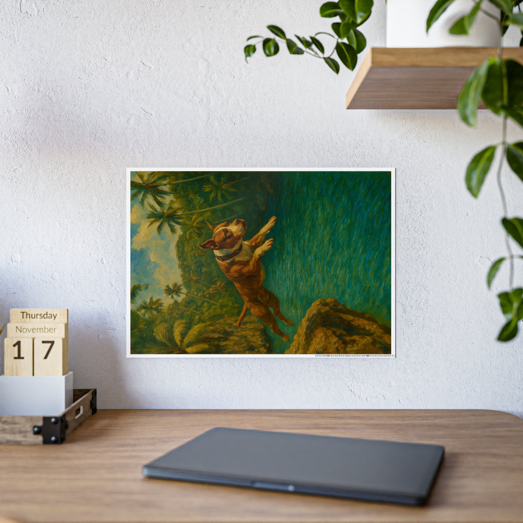 Dog-Inspired Gloss Poster for Pet Lovers - Vibrant Wall Art