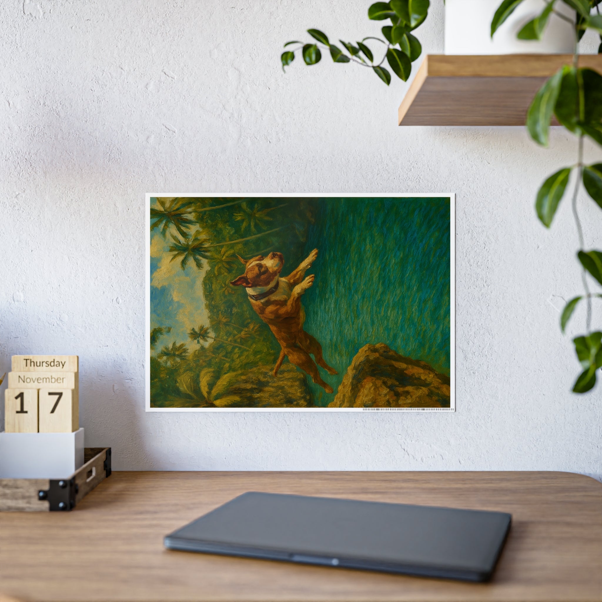 Dog-Inspired Gloss Poster for Pet Lovers - Vibrant Wall Art