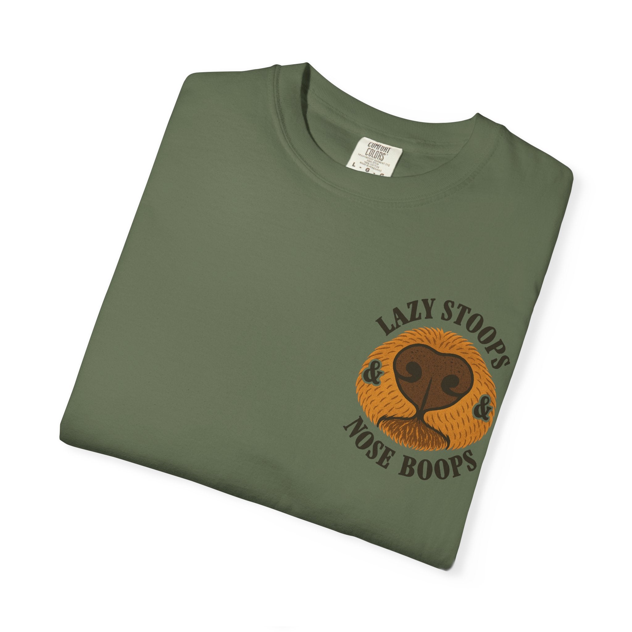 Dog Nose Boop T-Shirt — "Lazy Stoops & Nose Boops" Graphic Tee