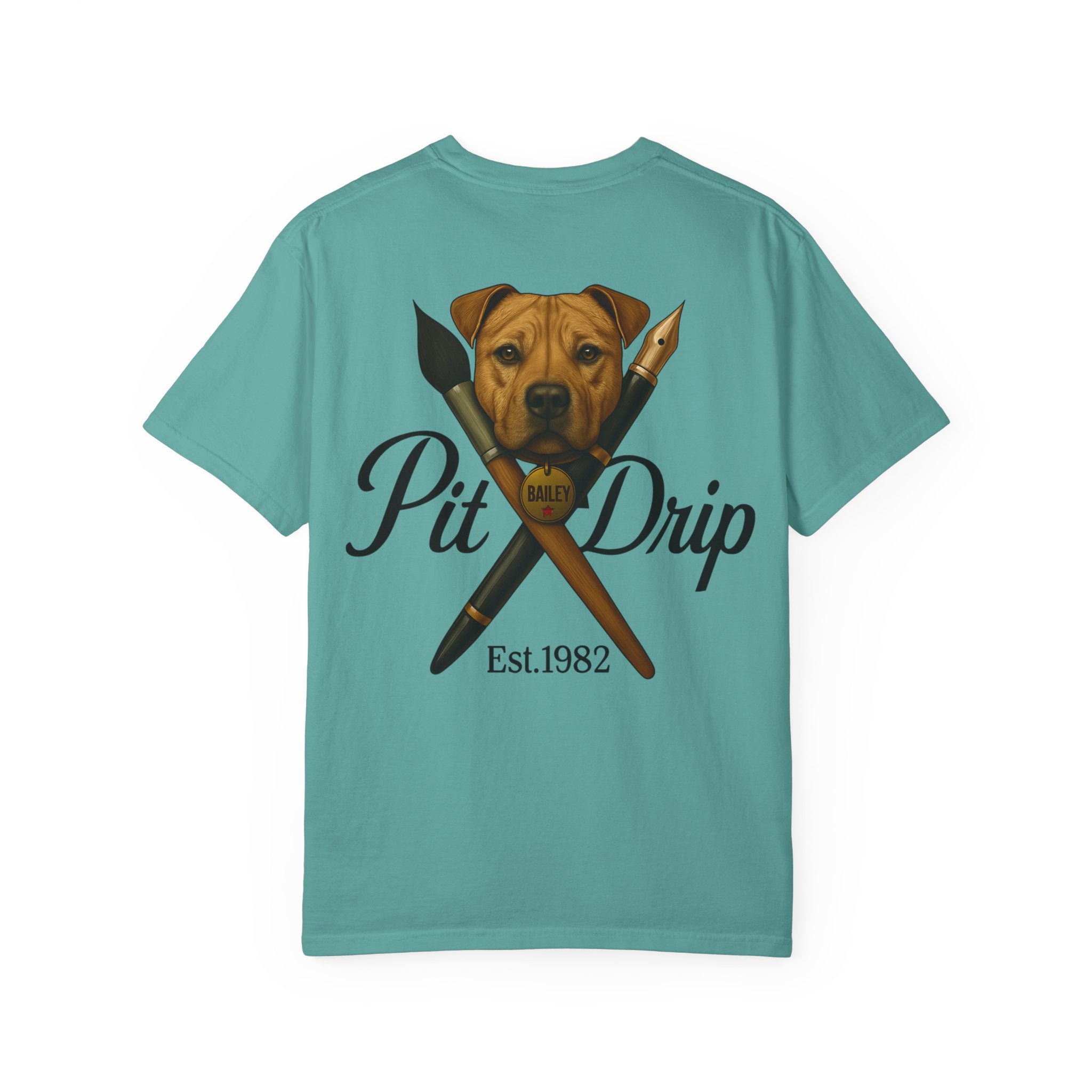 Pit Drip Unisex Garment-Dyed T-Shirt with Dog