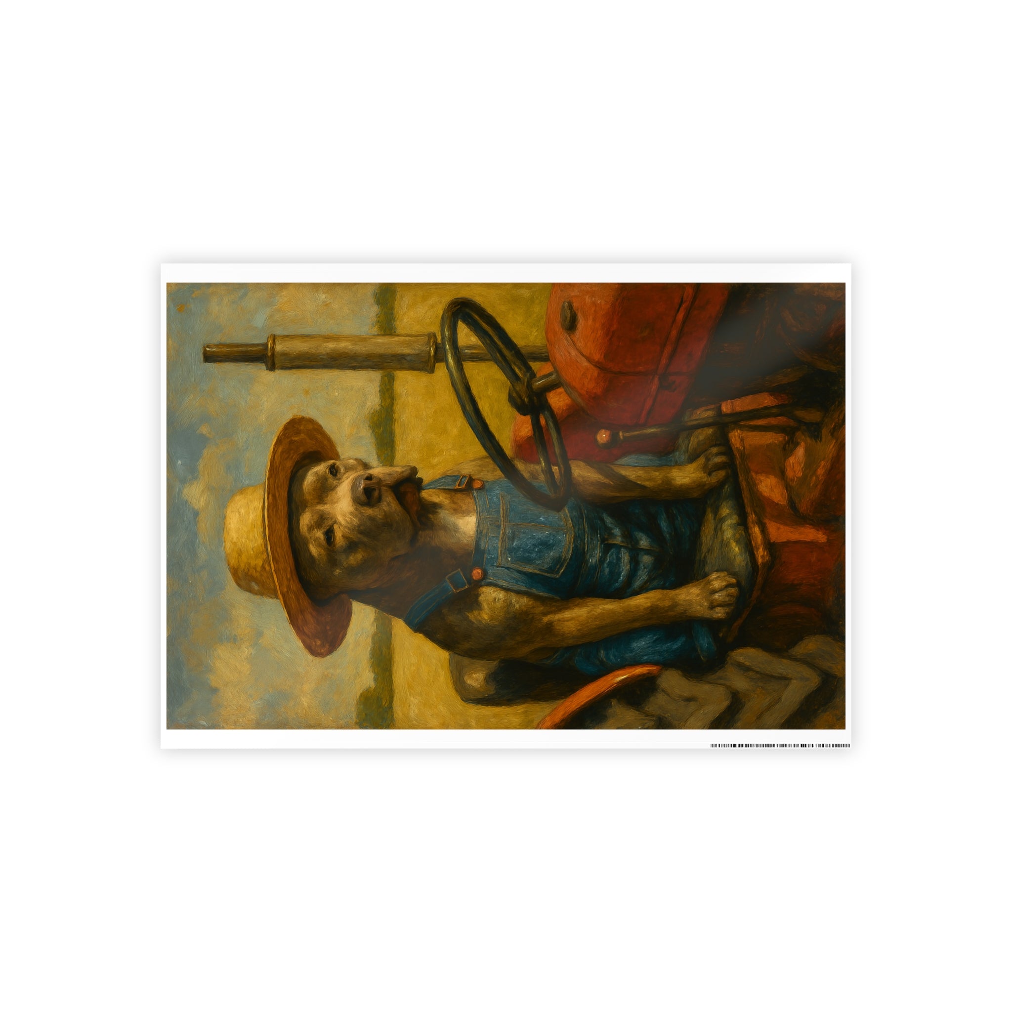 Farmhouse Dog Art Print - Rustic Gloss Poster Decor