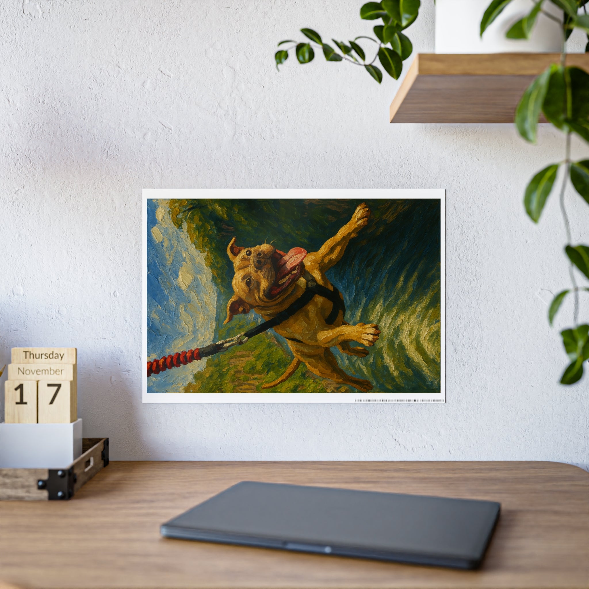 Vibrant Dog Art Poster - Glossy Finish