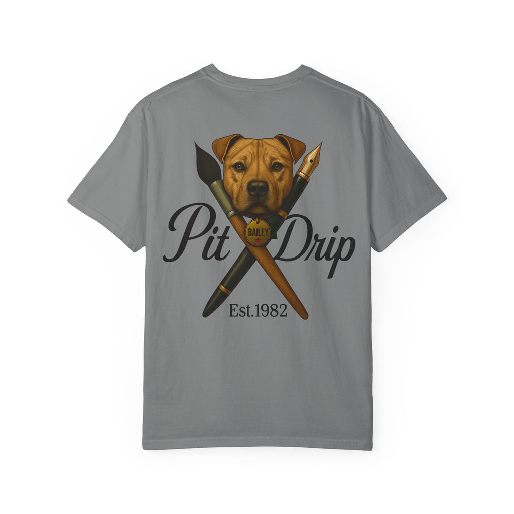 Pit Drip Unisex Garment-Dyed T-Shirt with Dog