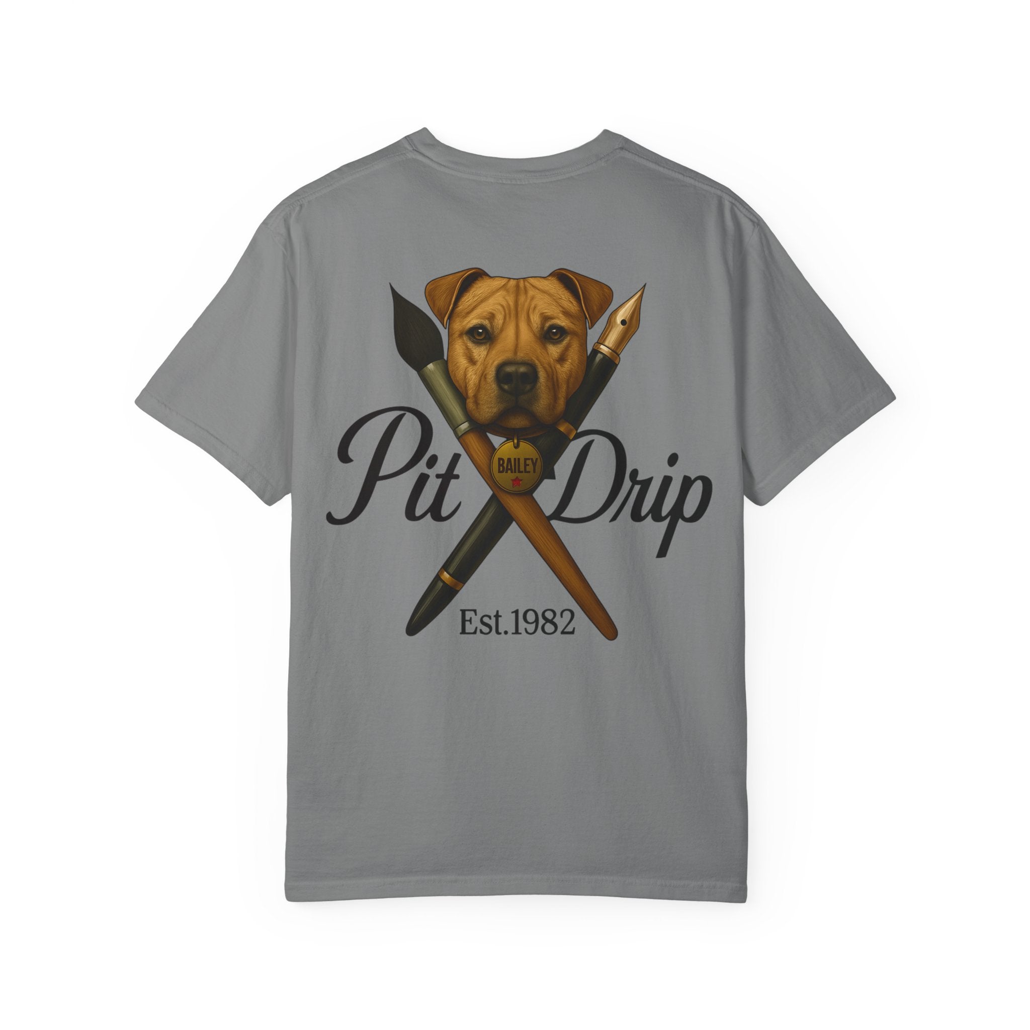 Pit Drip Unisex Garment-Dyed T-Shirt with Dog