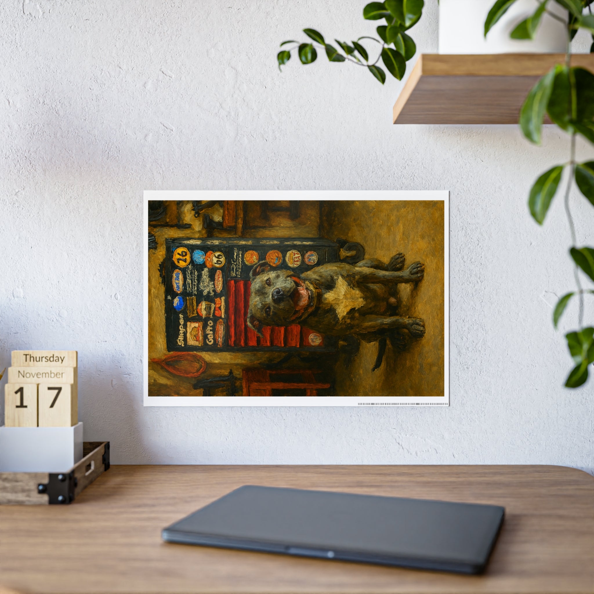 Vintage Dog Art Gloss Poster - Cozy Home Decor