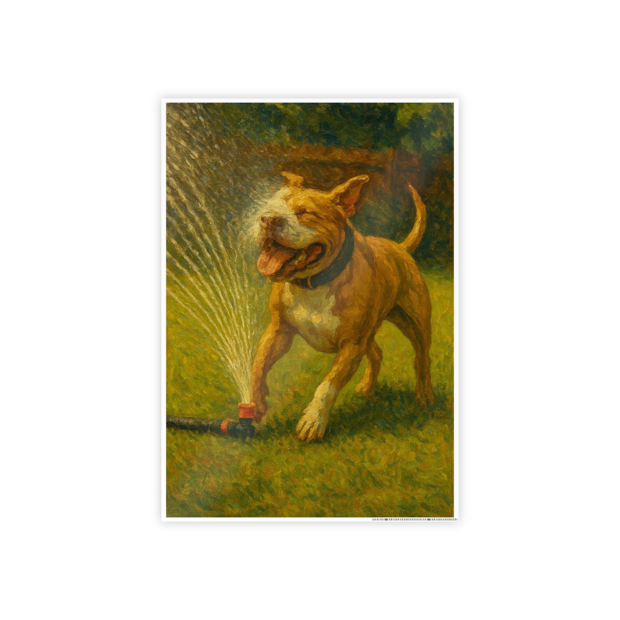 Joyful Dog Splash Gloss Poster