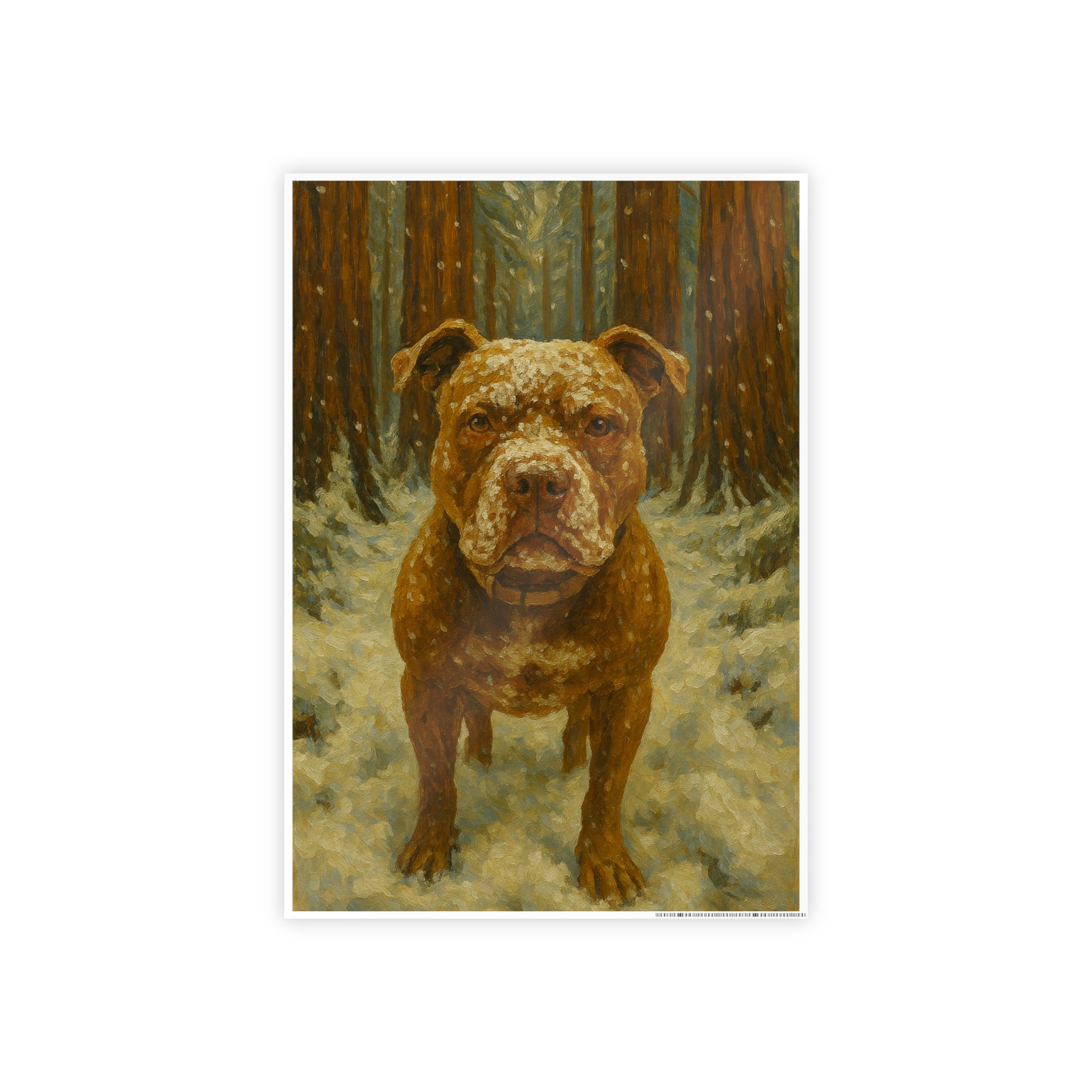 Dog Portrait Gloss Poster - Wildlife Decor for Dog Lovers