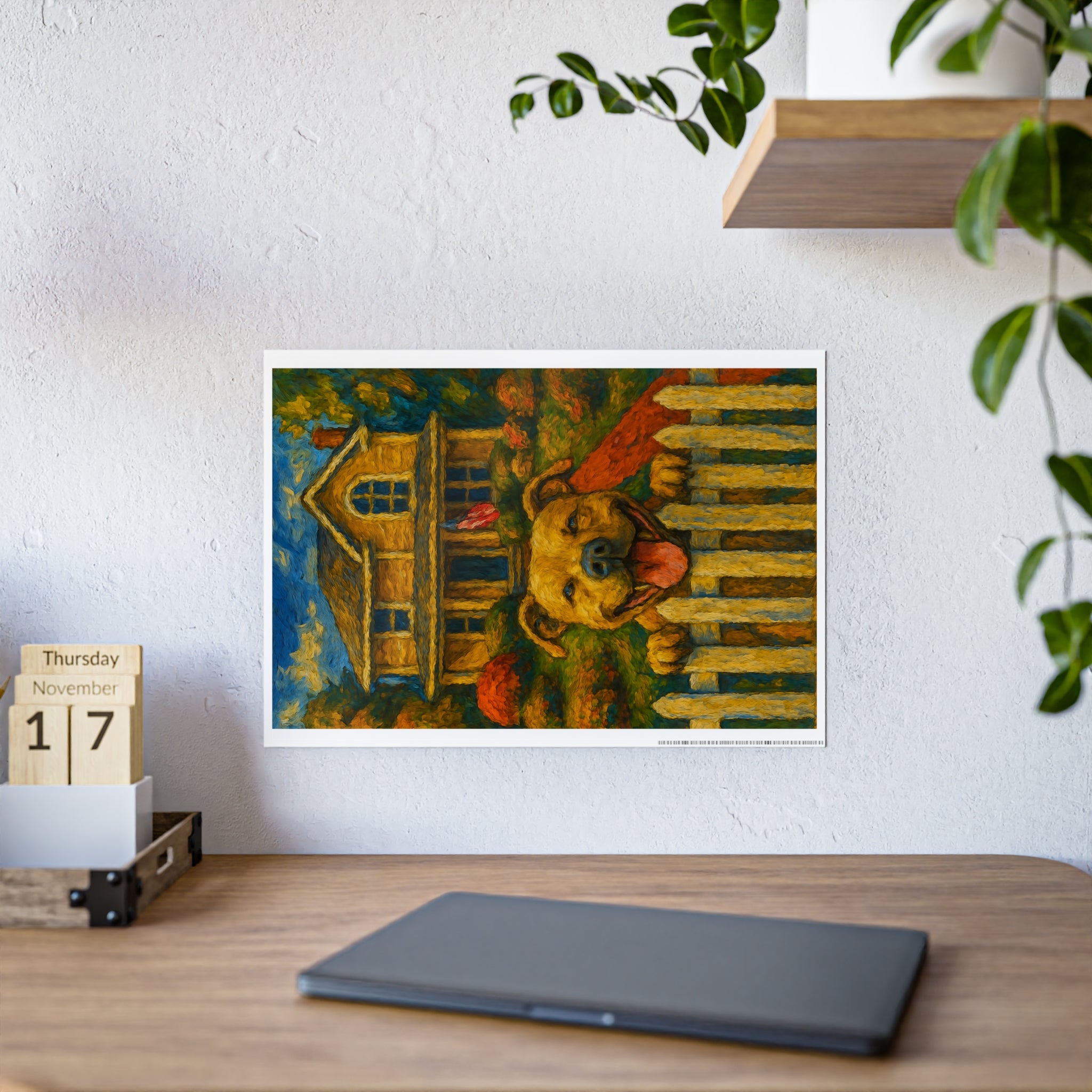 Whimsical Bear House Gloss Poster - Cozy Home Decor