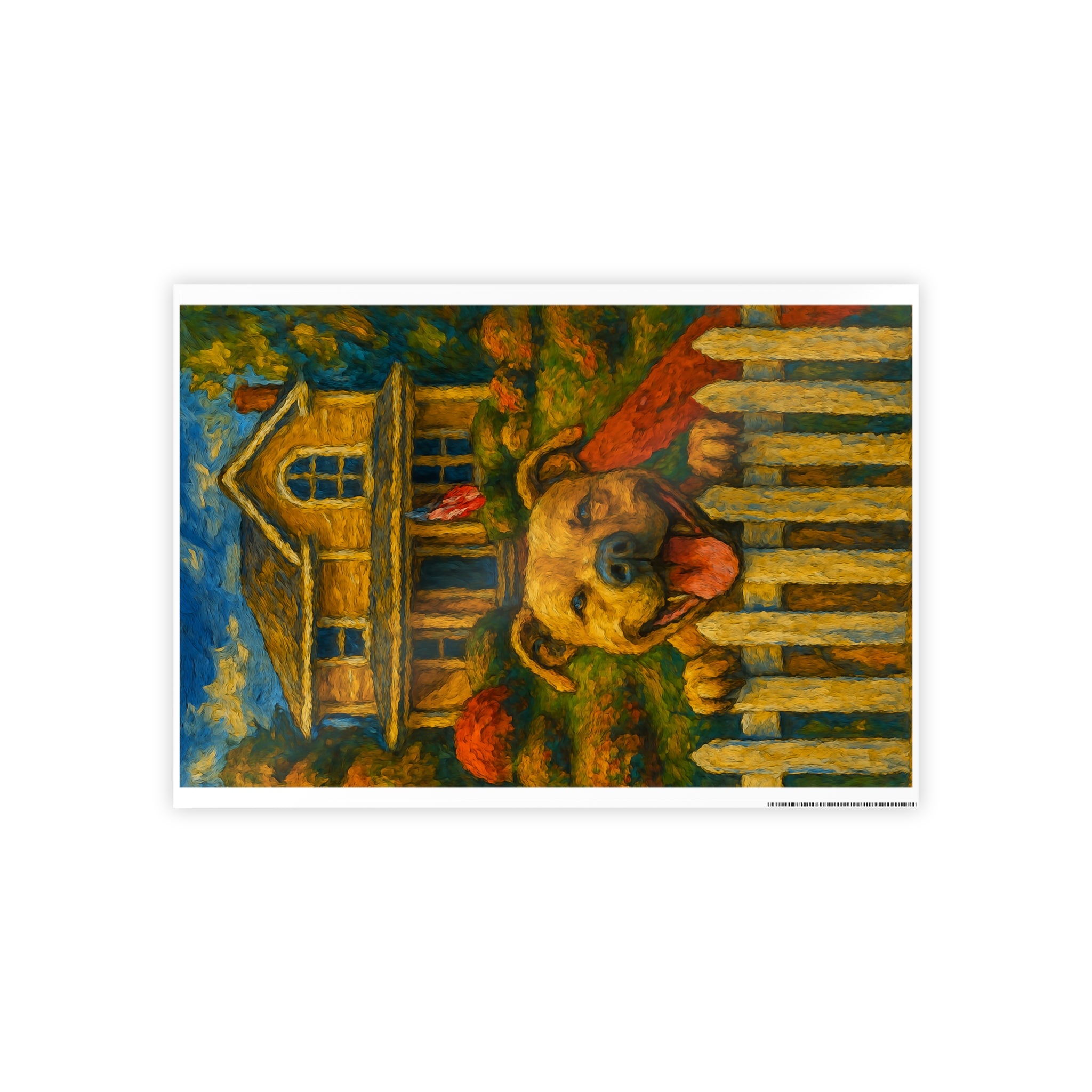 Whimsical Bear House Gloss Poster - Cozy Home Decor