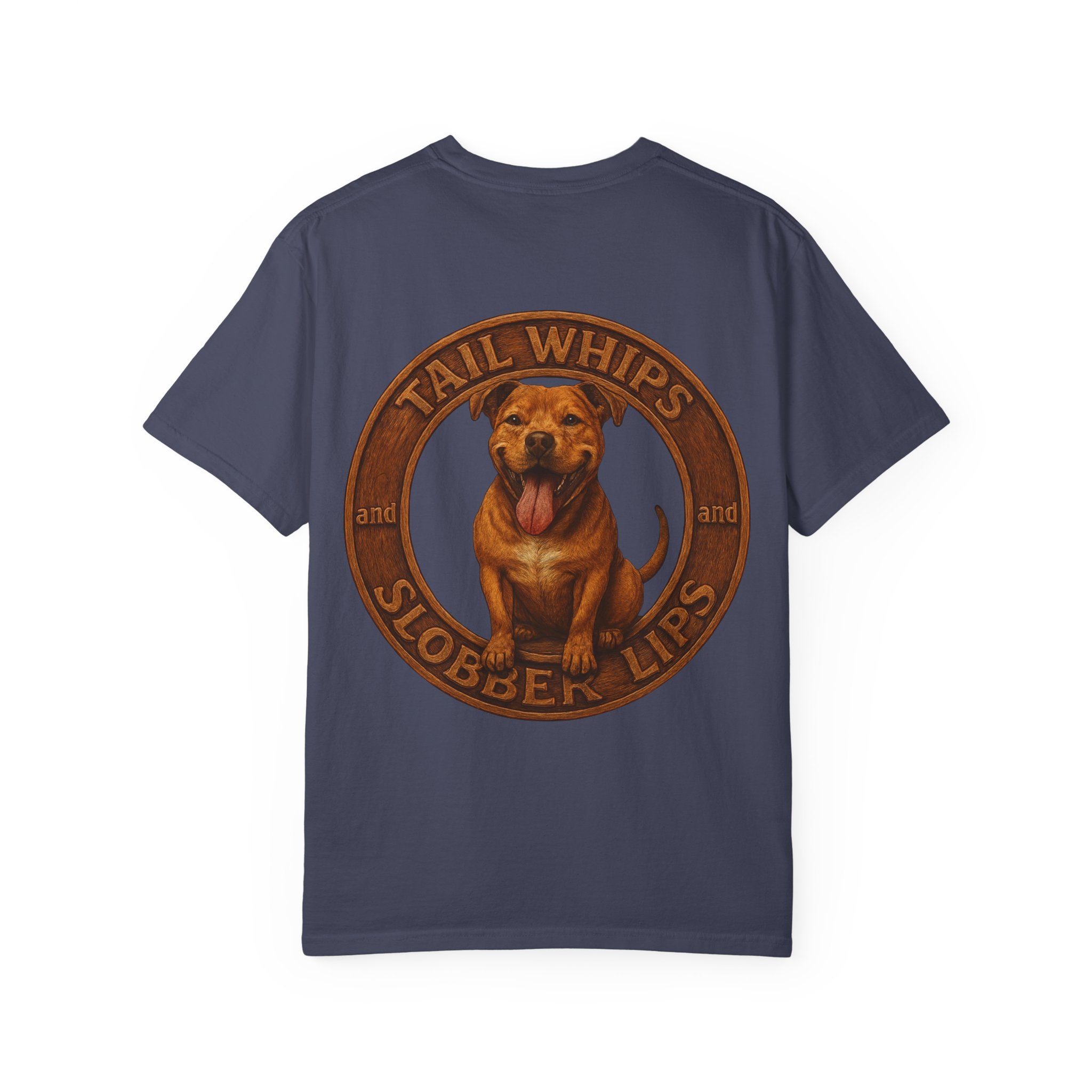 Pit Bull Graphic T-Shirt — "Tail Whips and Slobber Lips" Dog Lover Tee