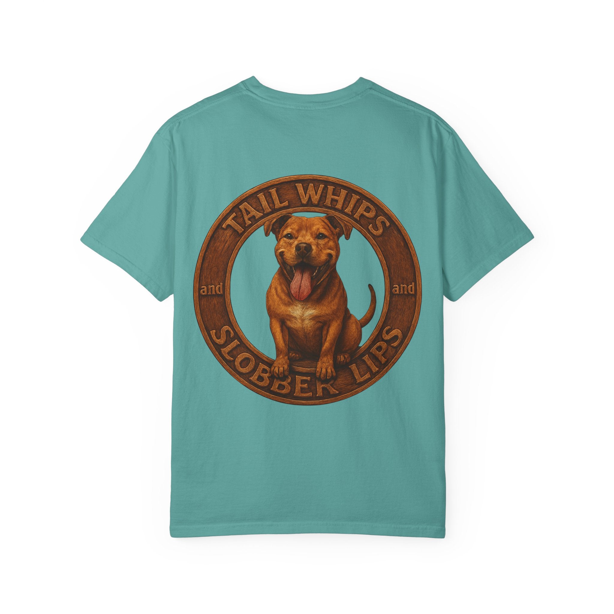 Pit Bull Graphic T-Shirt — "Tail Whips and Slobber Lips" Dog Lover Tee