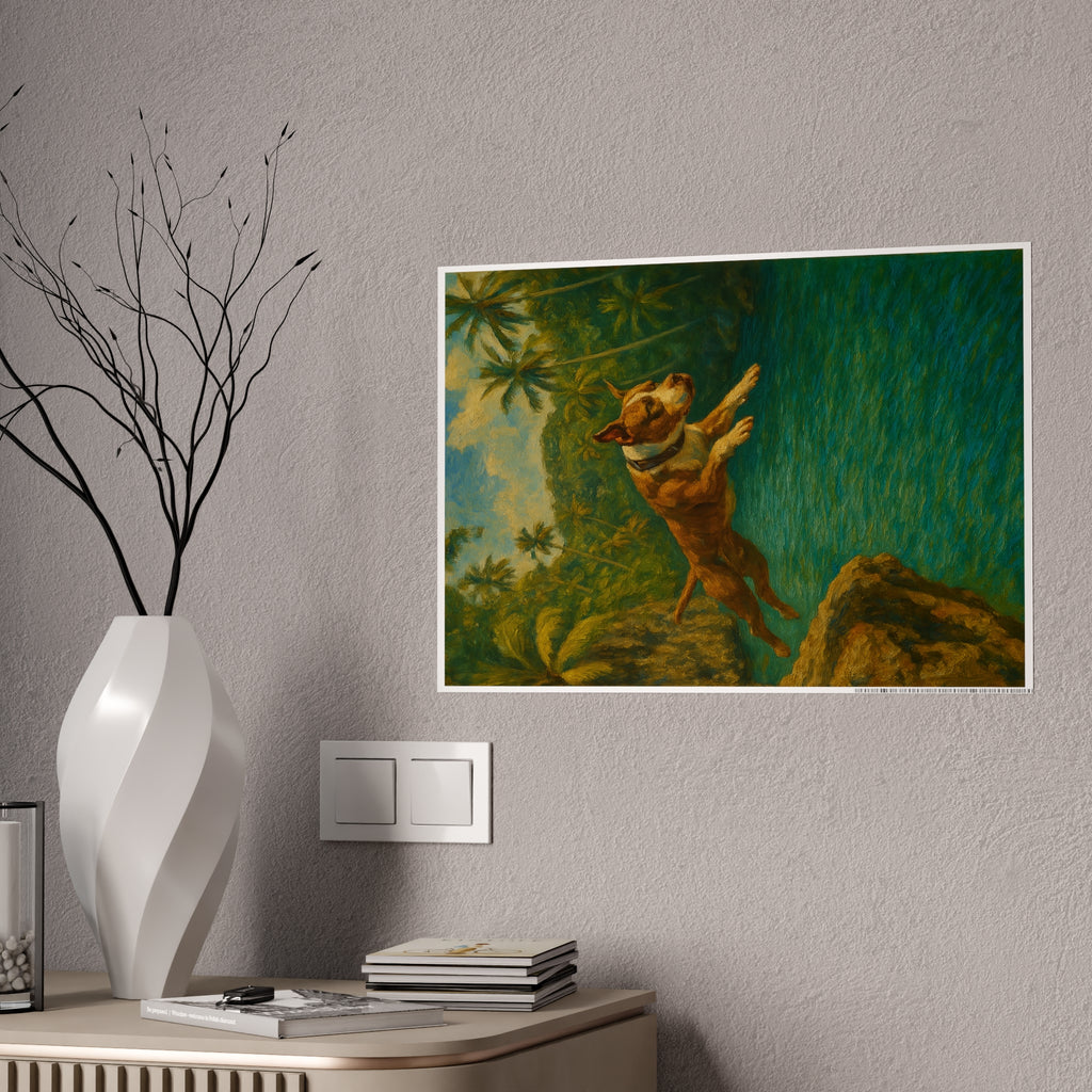 Dog-Inspired Gloss Poster for Pet Lovers - Vibrant Wall Art